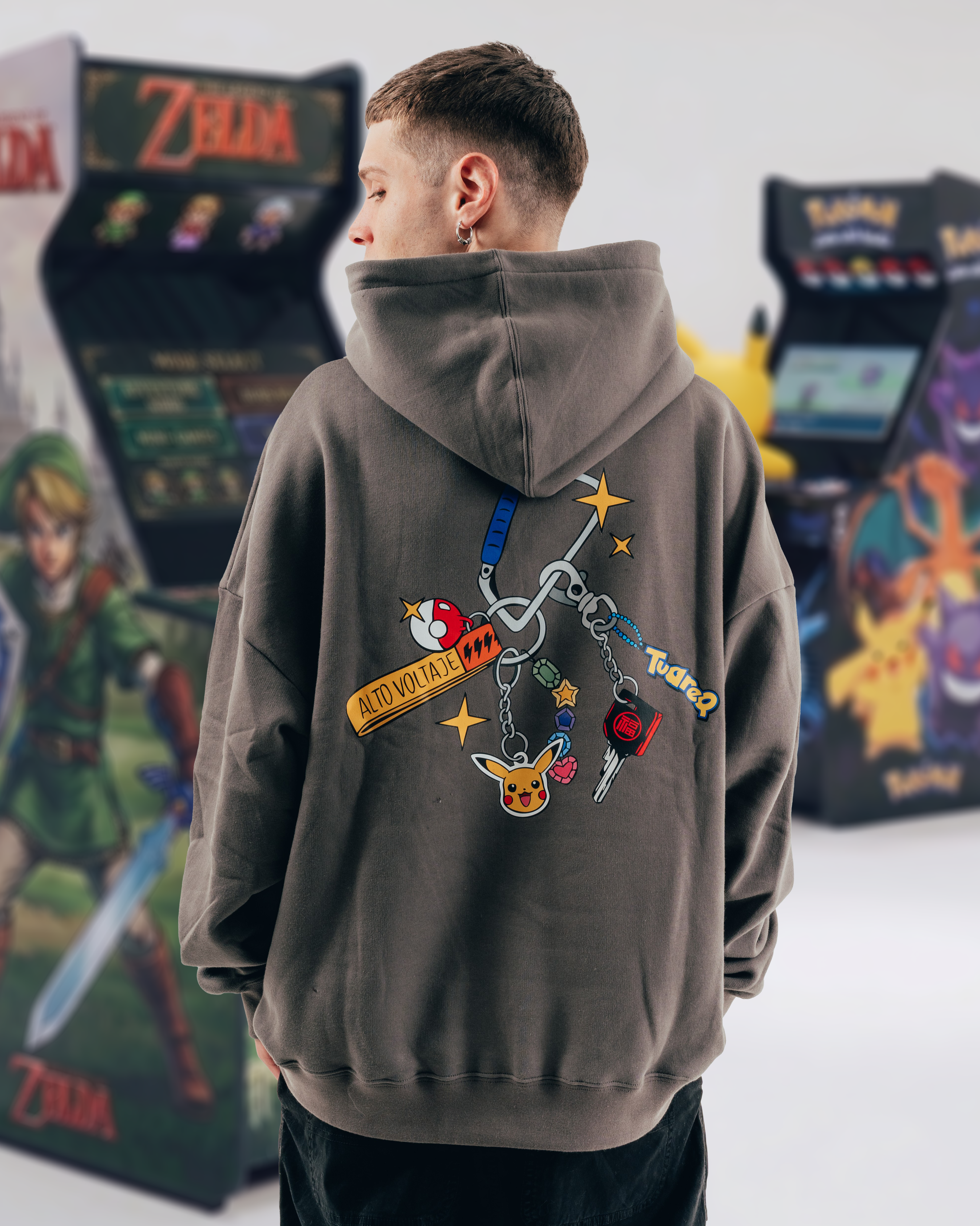 HOODIE [ NINTENDO ] PIKACHU GREY