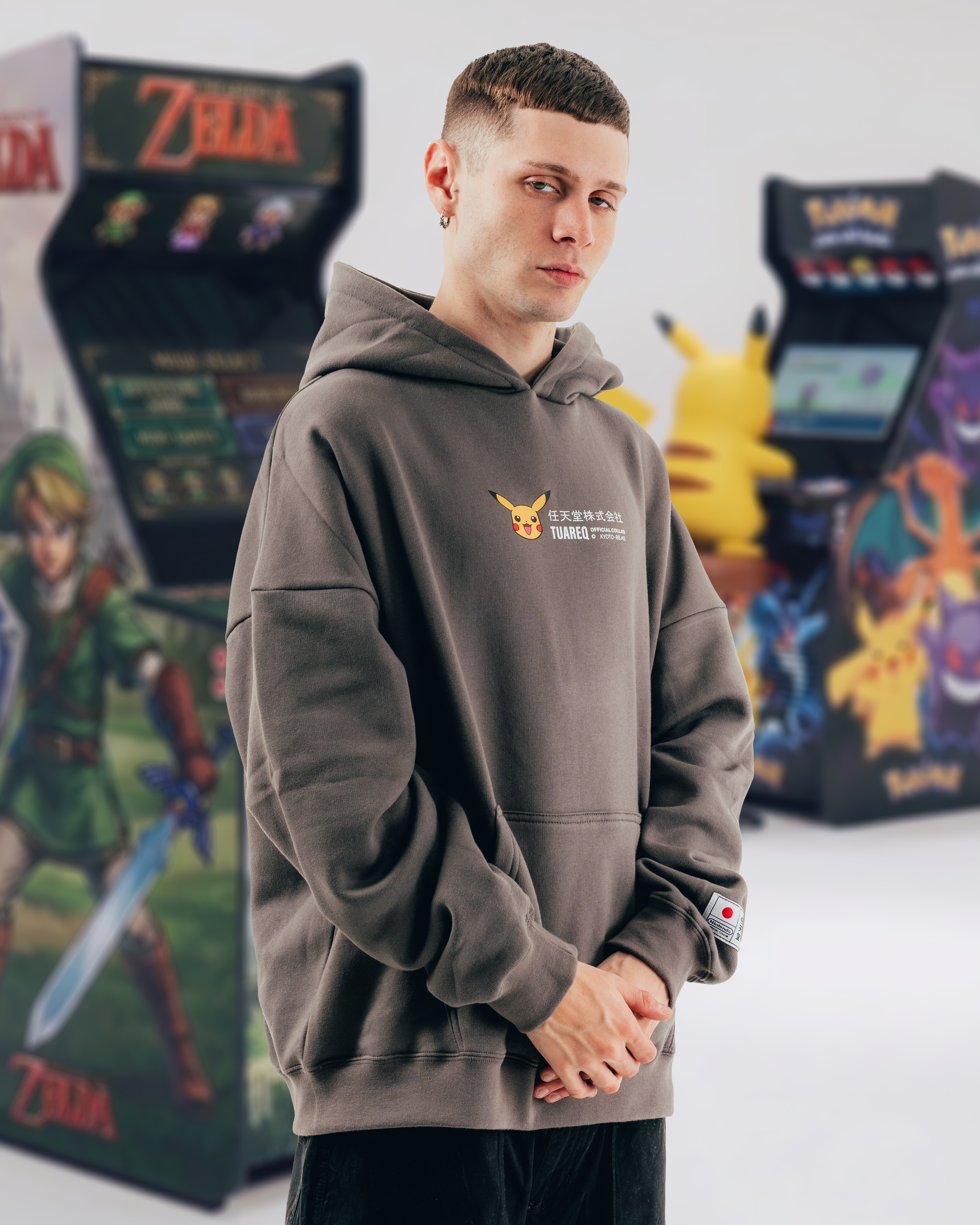 HOODIE [ NINTENDO ] PIKACHU GREY