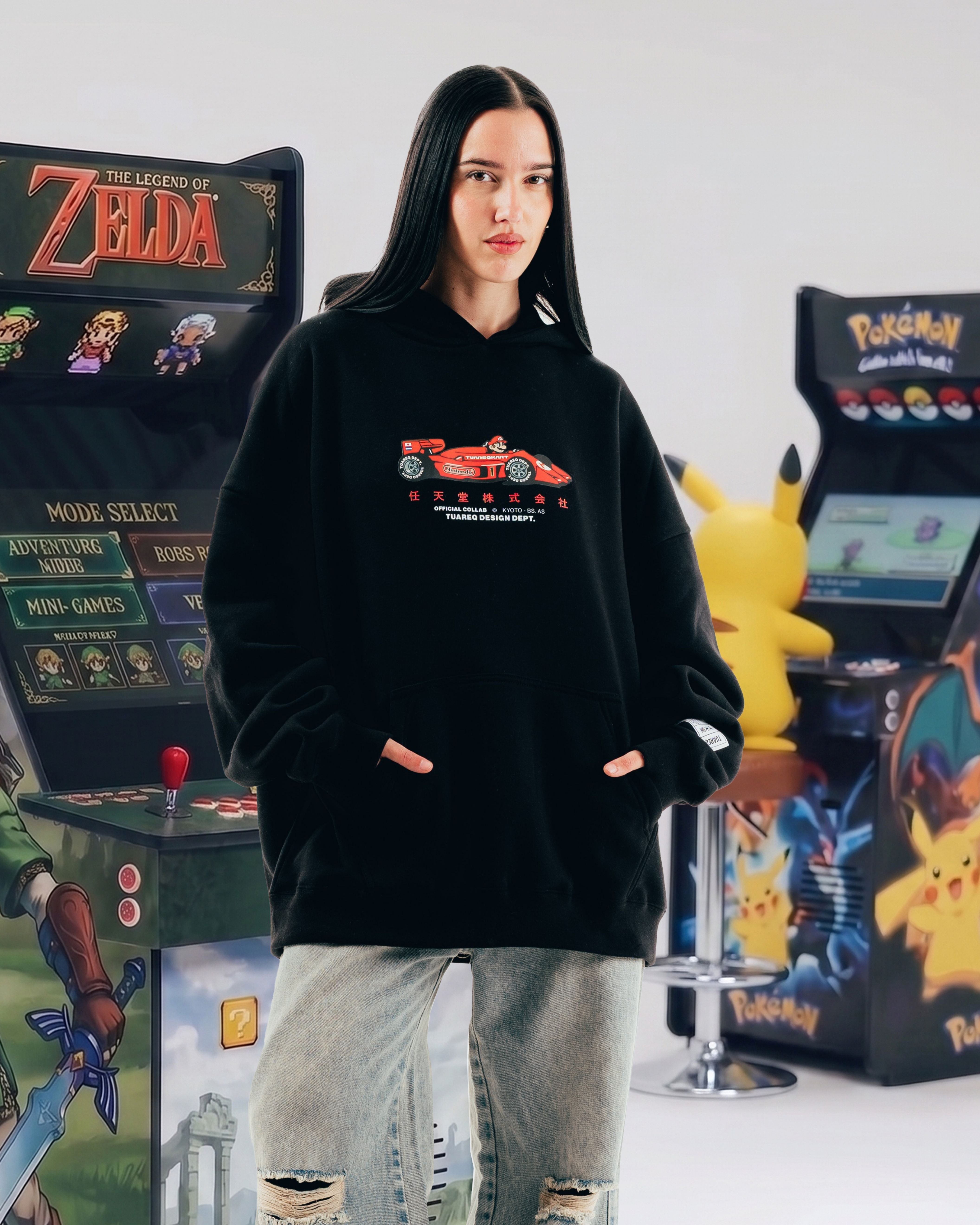 HOODIE [ NINTENDO ] MARIO KART BLACK