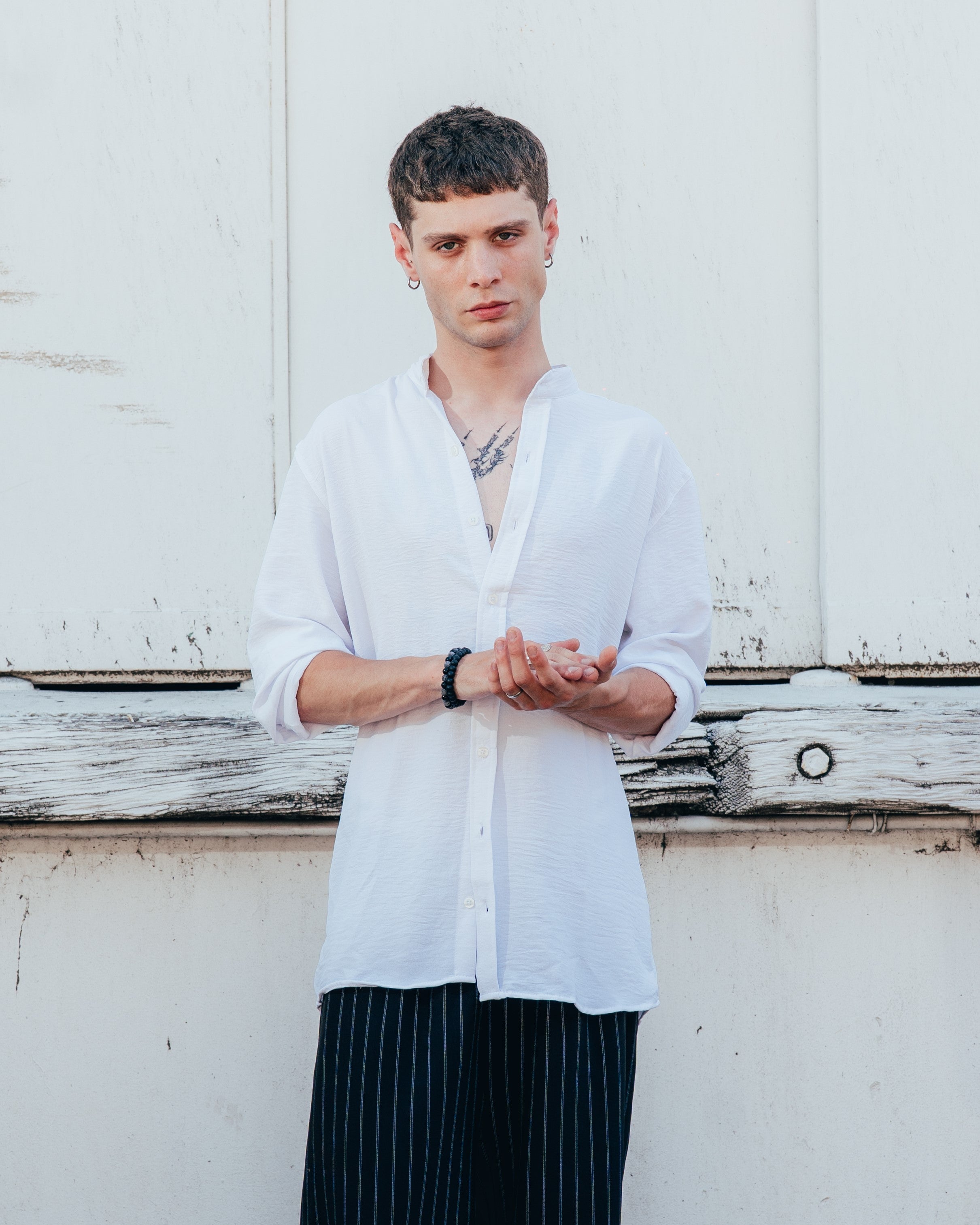 CAMISA CUELLO MAO [ PRIMARI ] WHITE