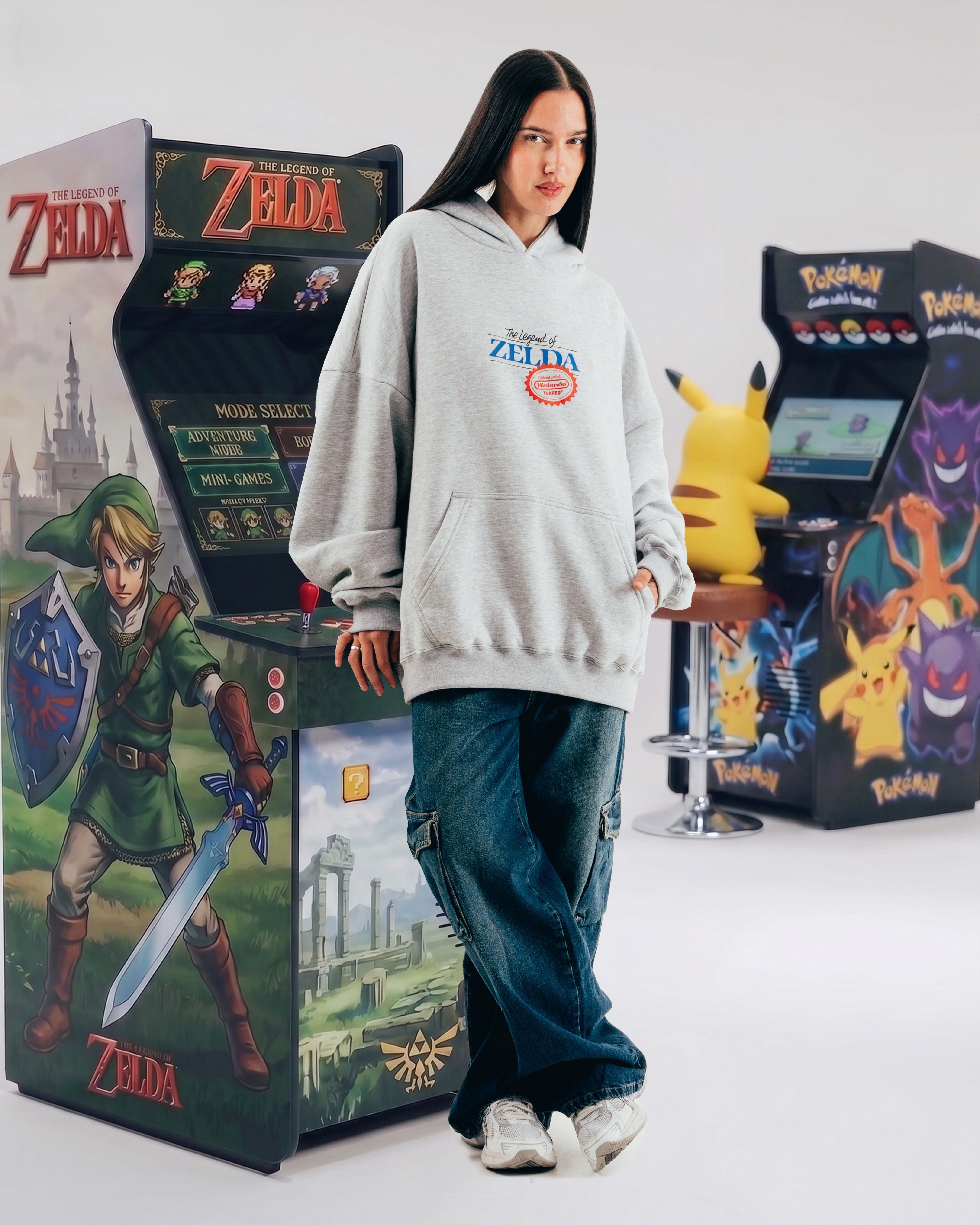 HOODIE [ NINTENDO ] ZELDA MELANGE GREY
