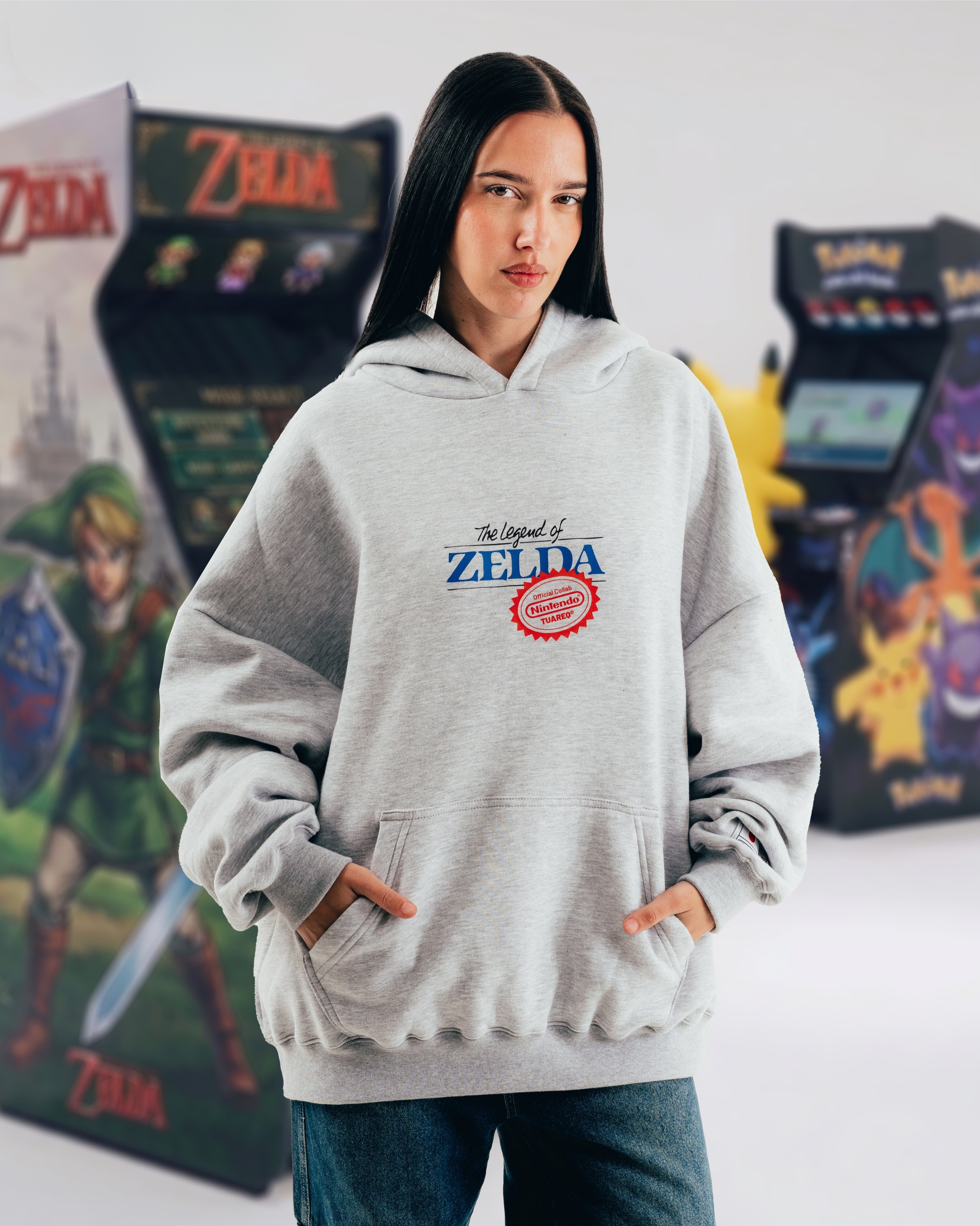 HOODIE [ NINTENDO ] ZELDA MELANGE GREY