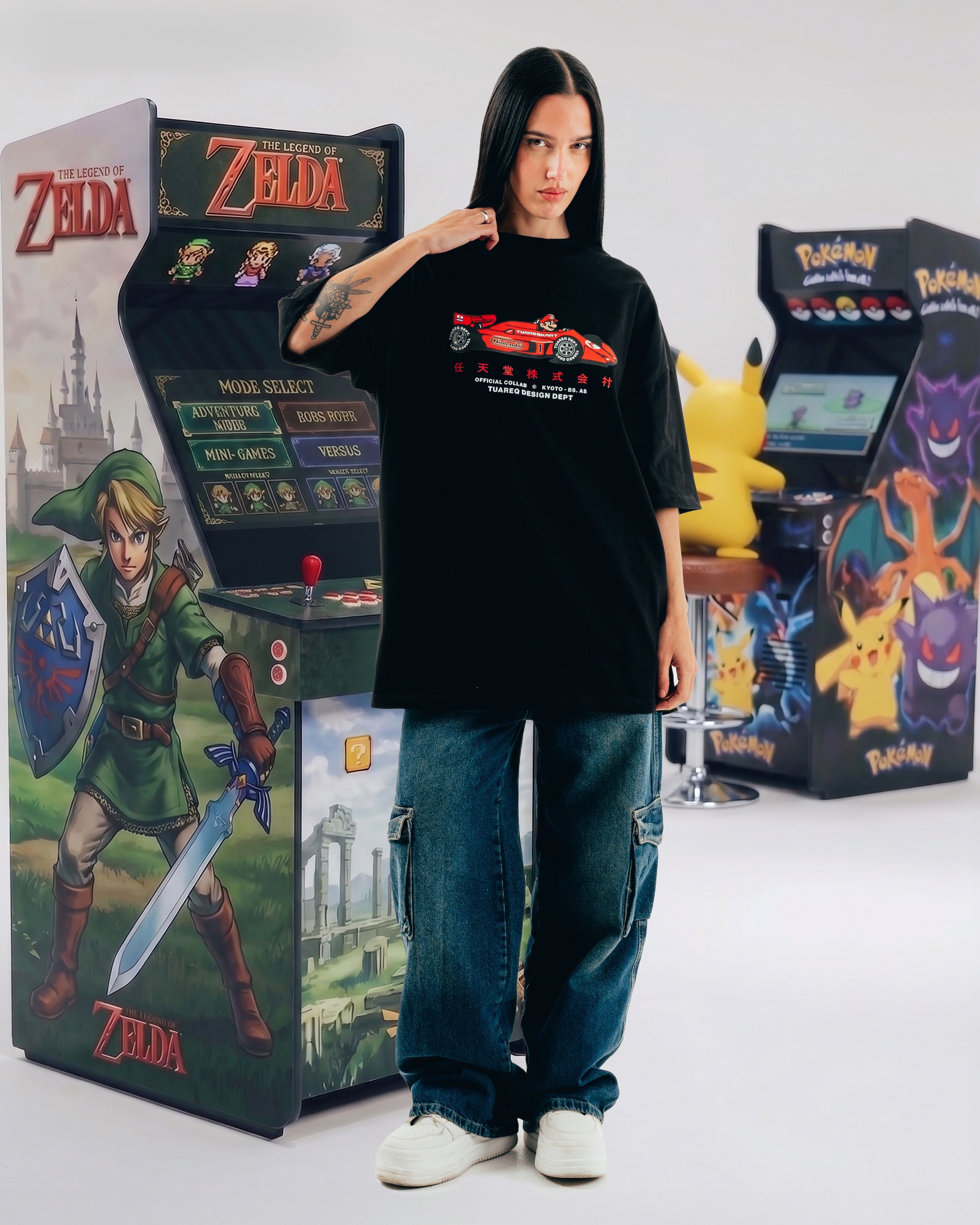 REMERA OVERSIZED [ NINTENDO ] MARIO KART BLACK