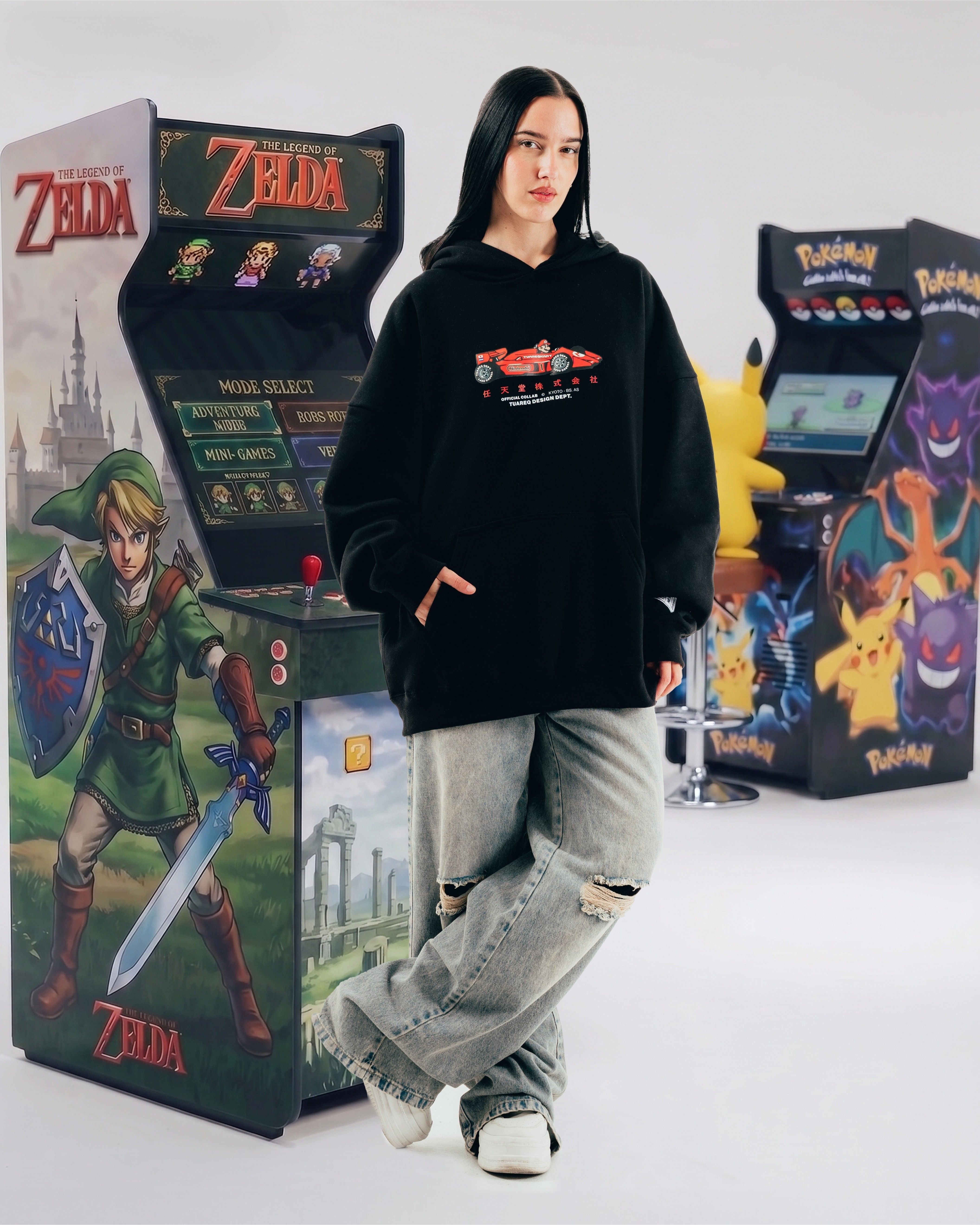 HOODIE [ NINTENDO ] MARIO KART BLACK