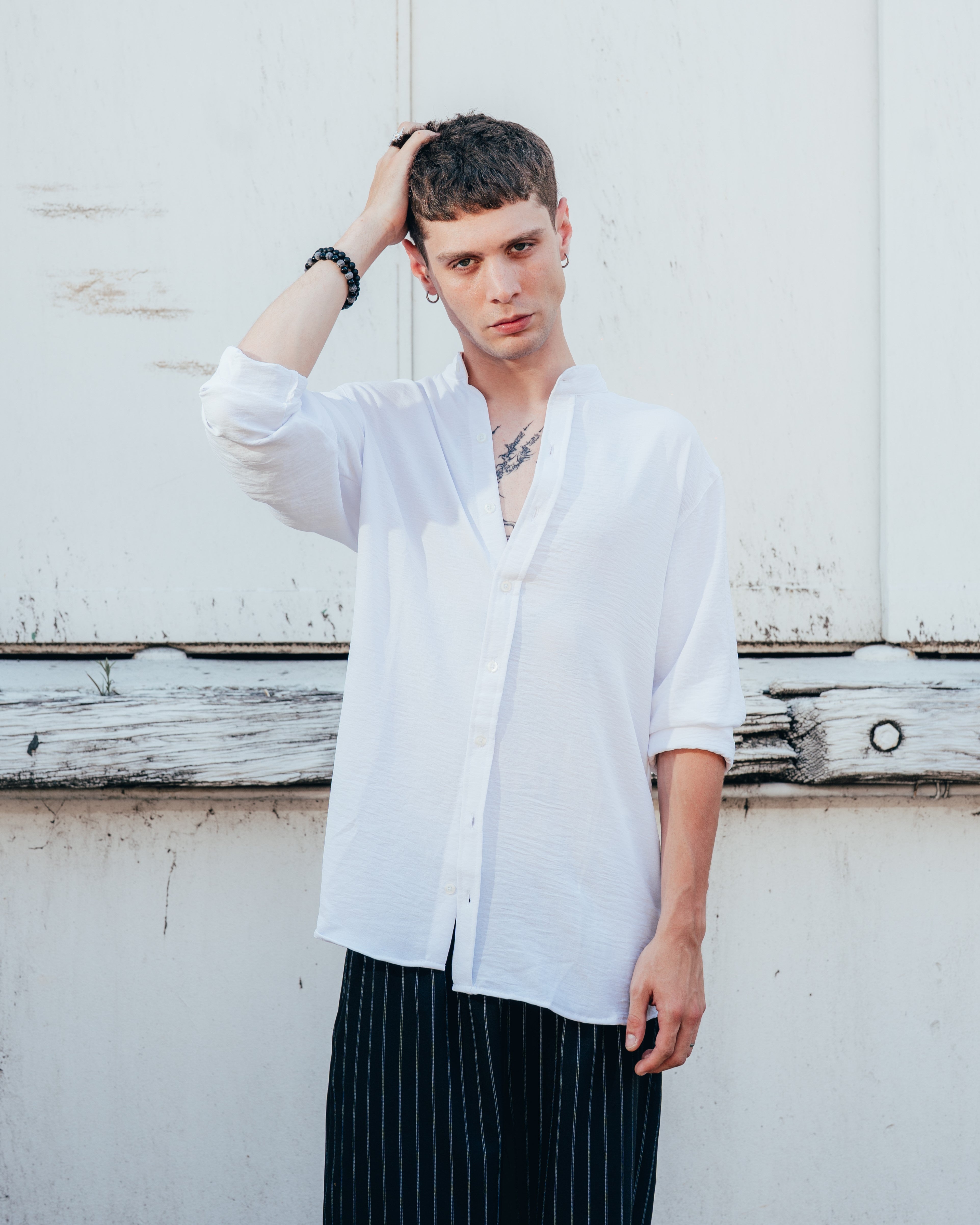 CAMISA CUELLO MAO [ PRIMARI ] WHITE