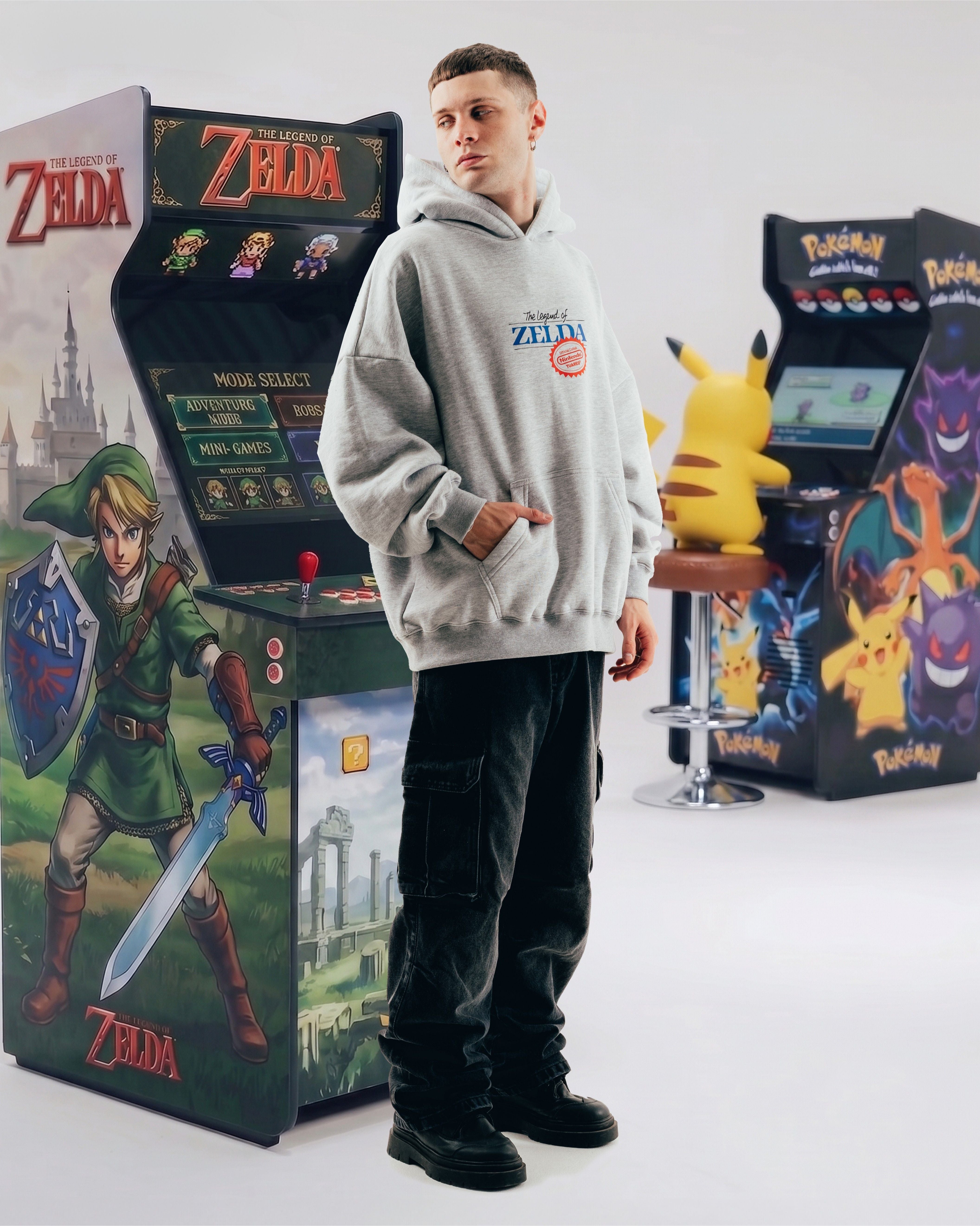 HOODIE [ NINTENDO ] ZELDA MELANGE GREY