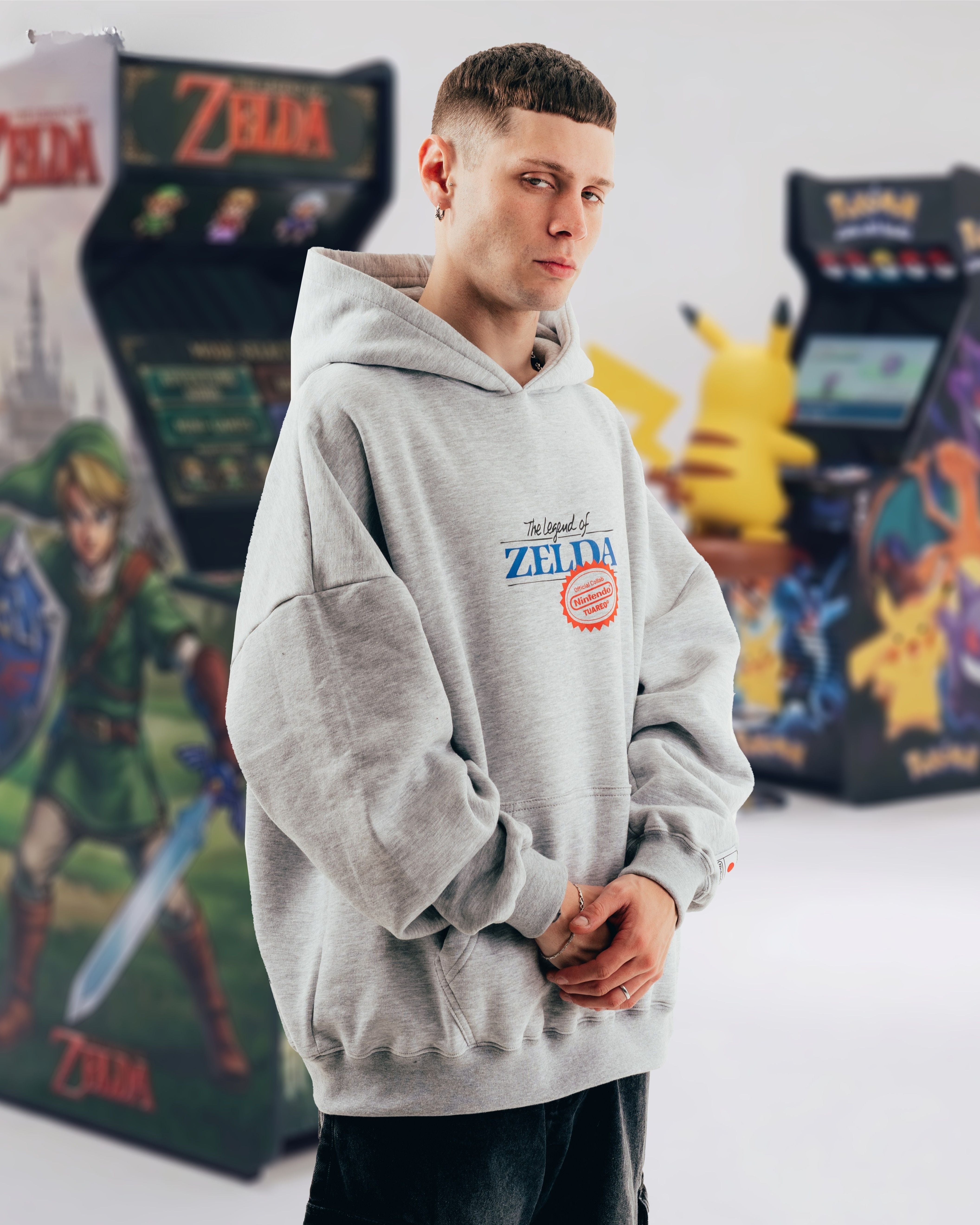 HOODIE [ NINTENDO ] ZELDA MELANGE GREY