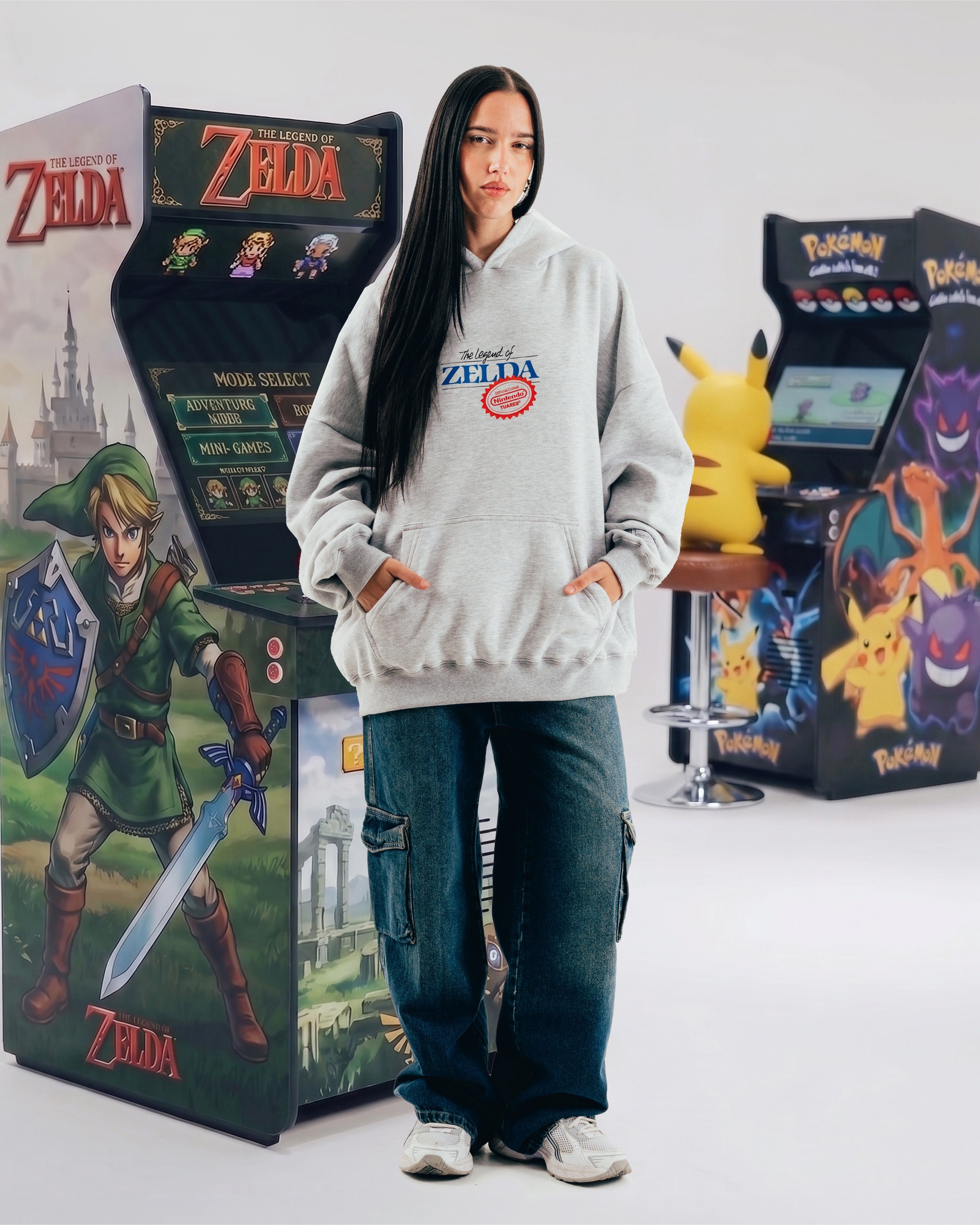 HOODIE [ NINTENDO ] ZELDA MELANGE GREY