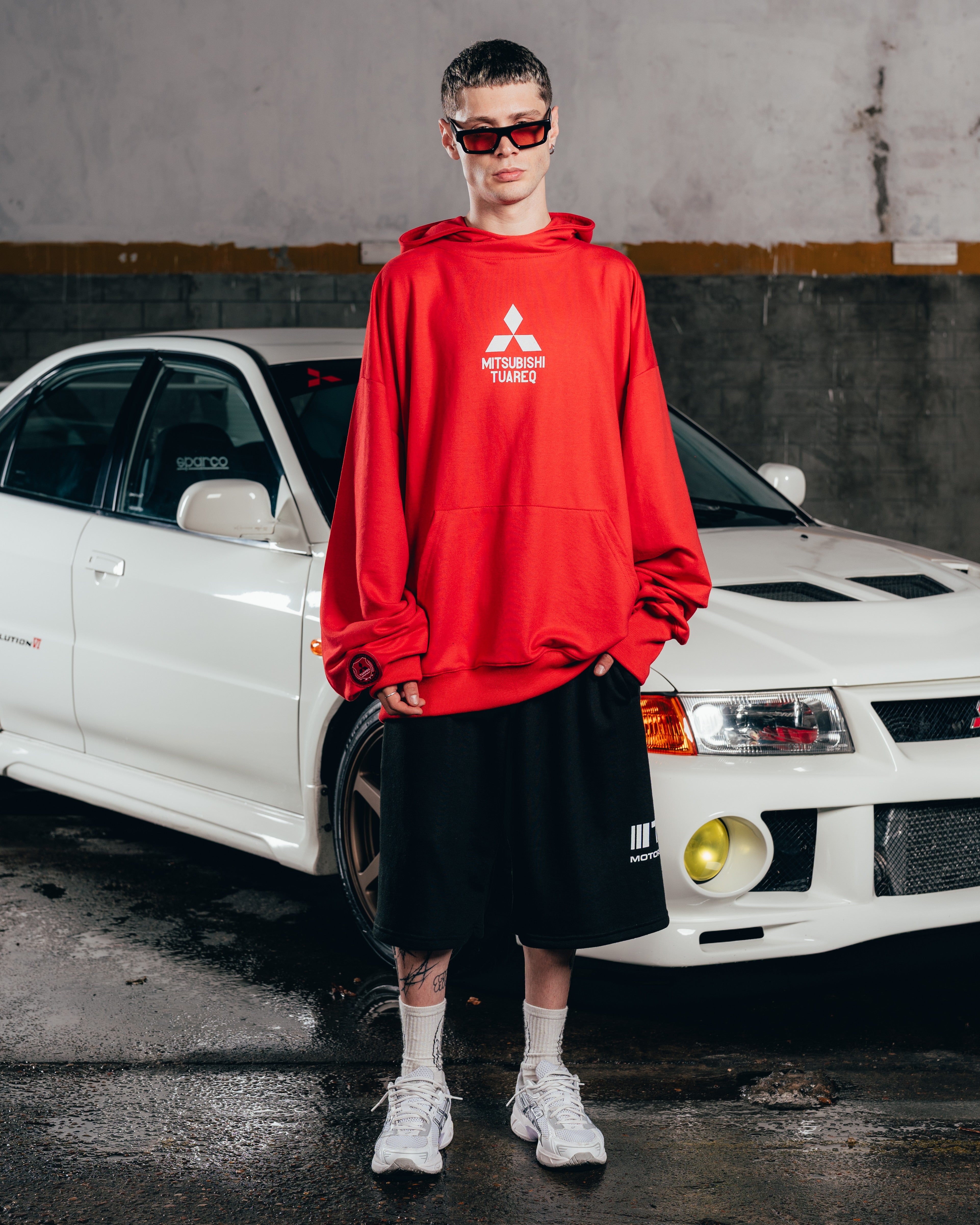 SHORT OVERSIZED [ MITSUBISHI ] TRQ BLACK