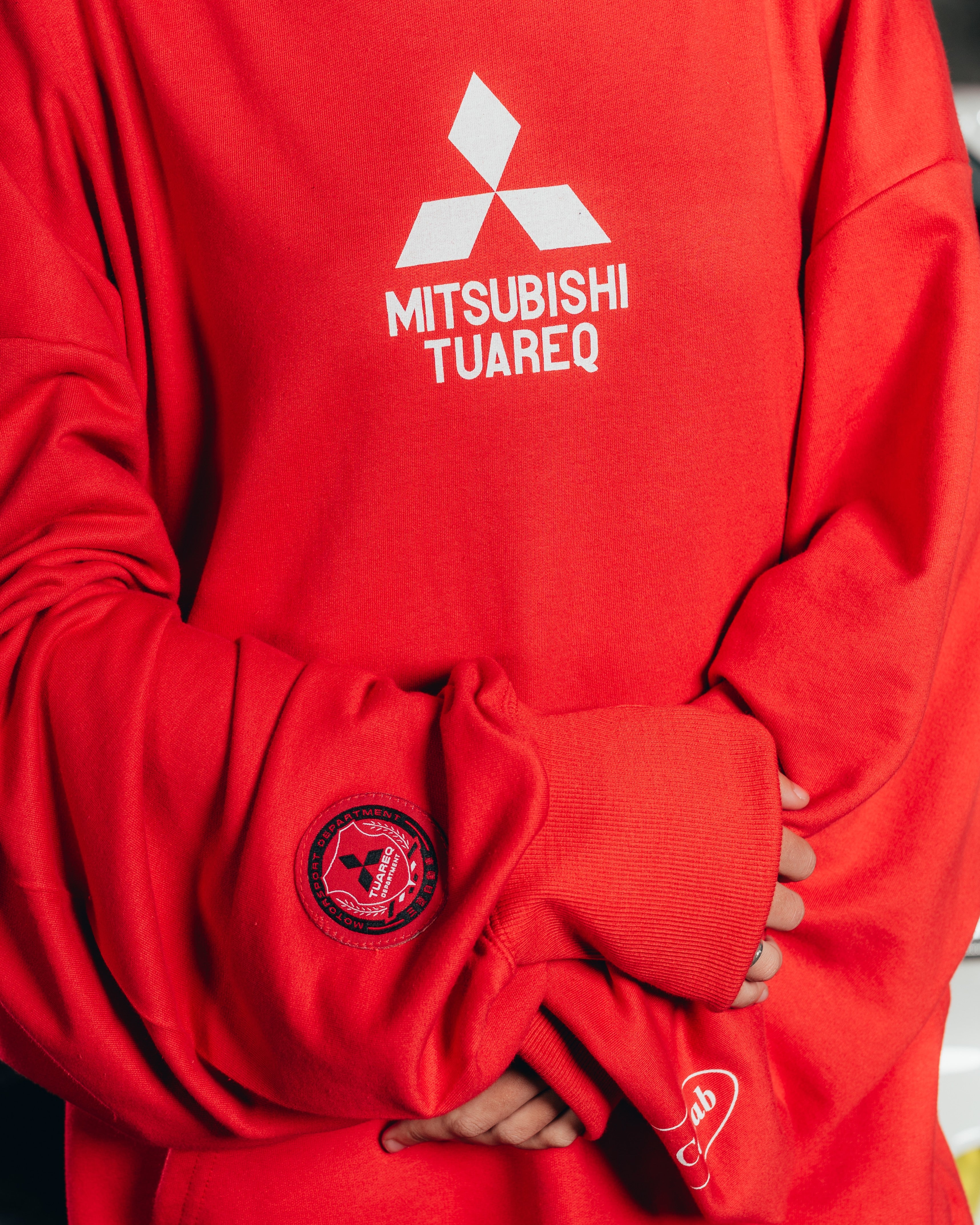 HOODIE MEGAOVERSIZED [ MITSUBISHI ] LOGO RED