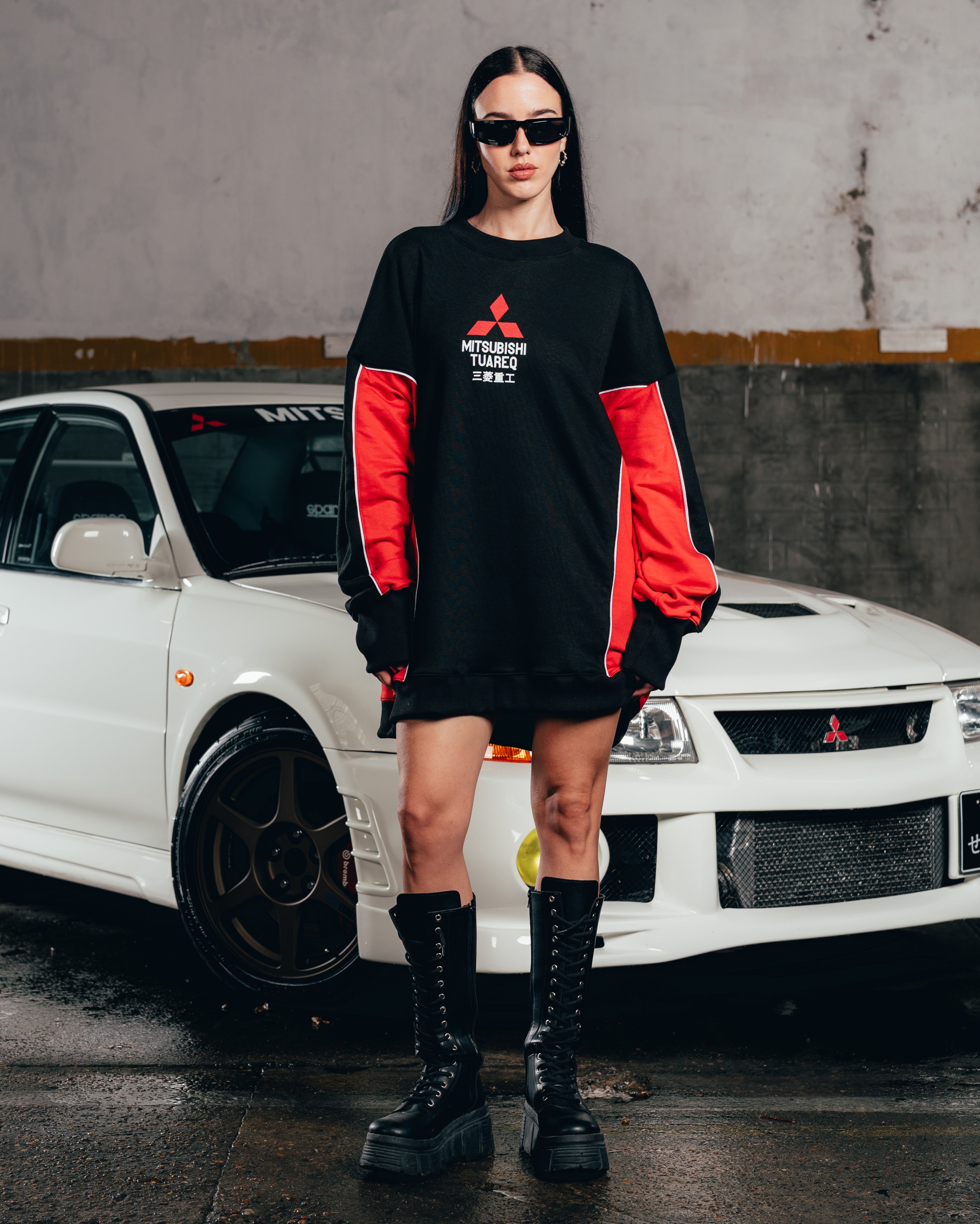 CREWNECK [ MITSUBISHI ] ECLIPSE BLACK