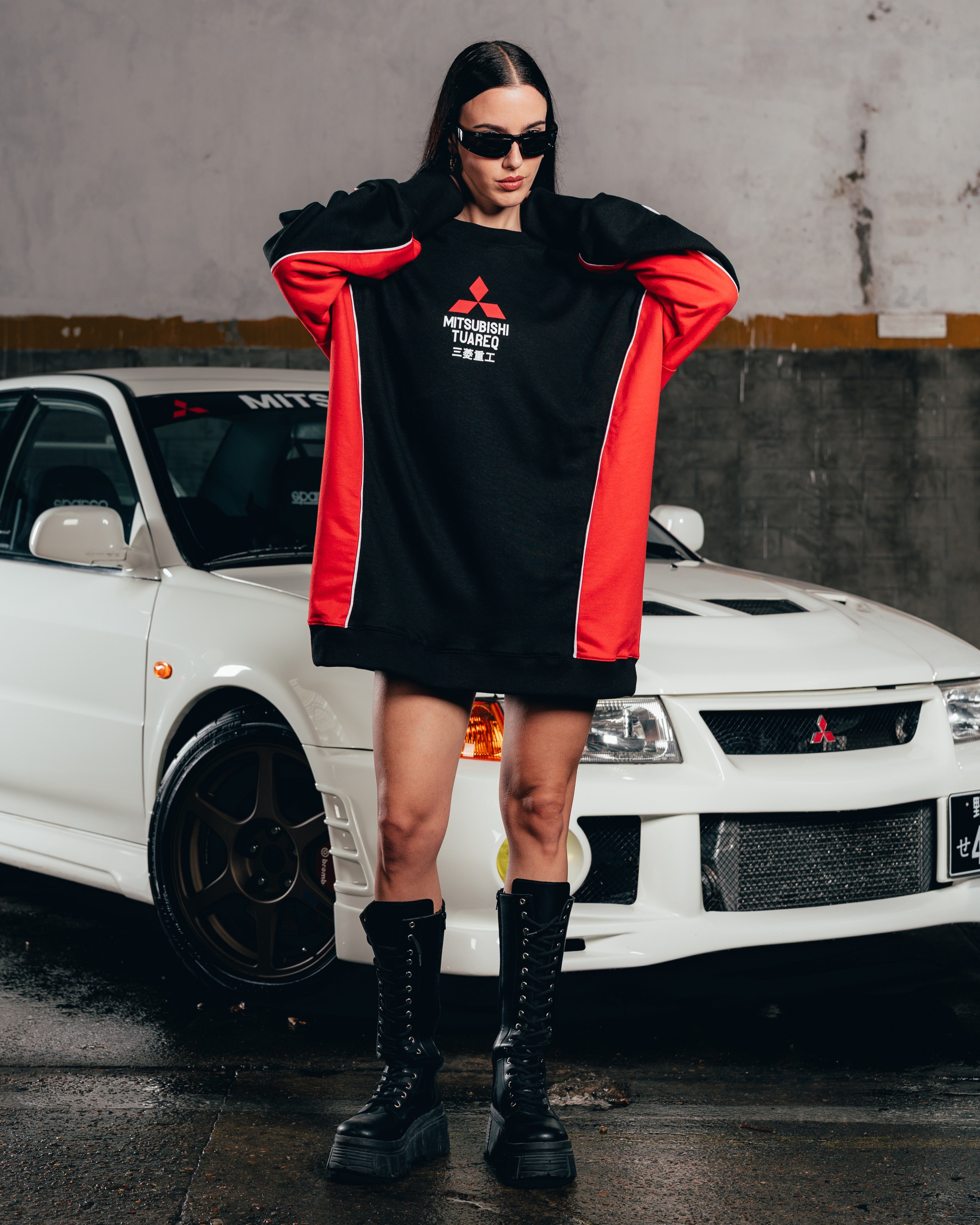CREWNECK [ MITSUBISHI ] ECLIPSE BLACK