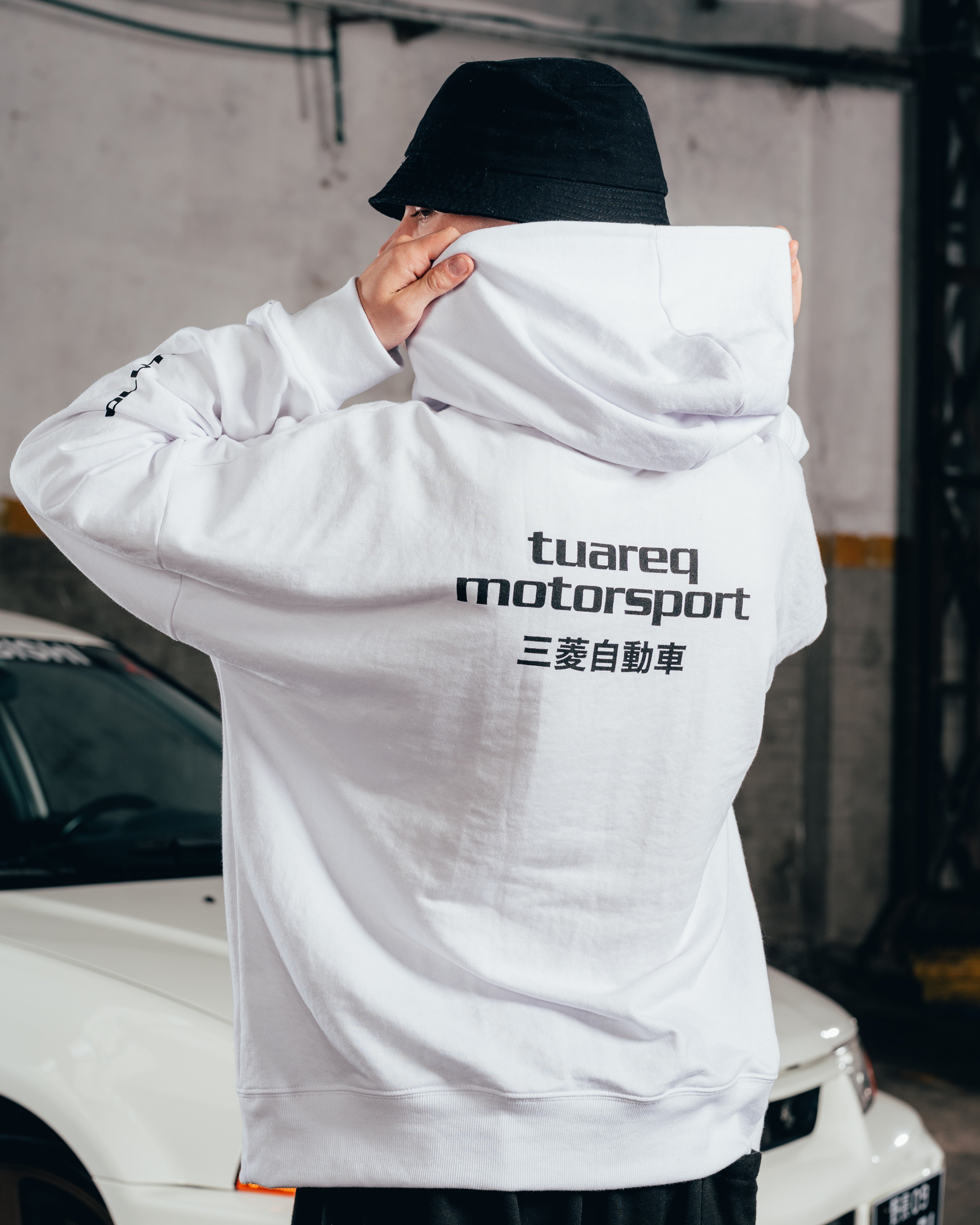 HOODIE OVERSIZED [ MITSUBISHI ] MOTORSPORT WHITE