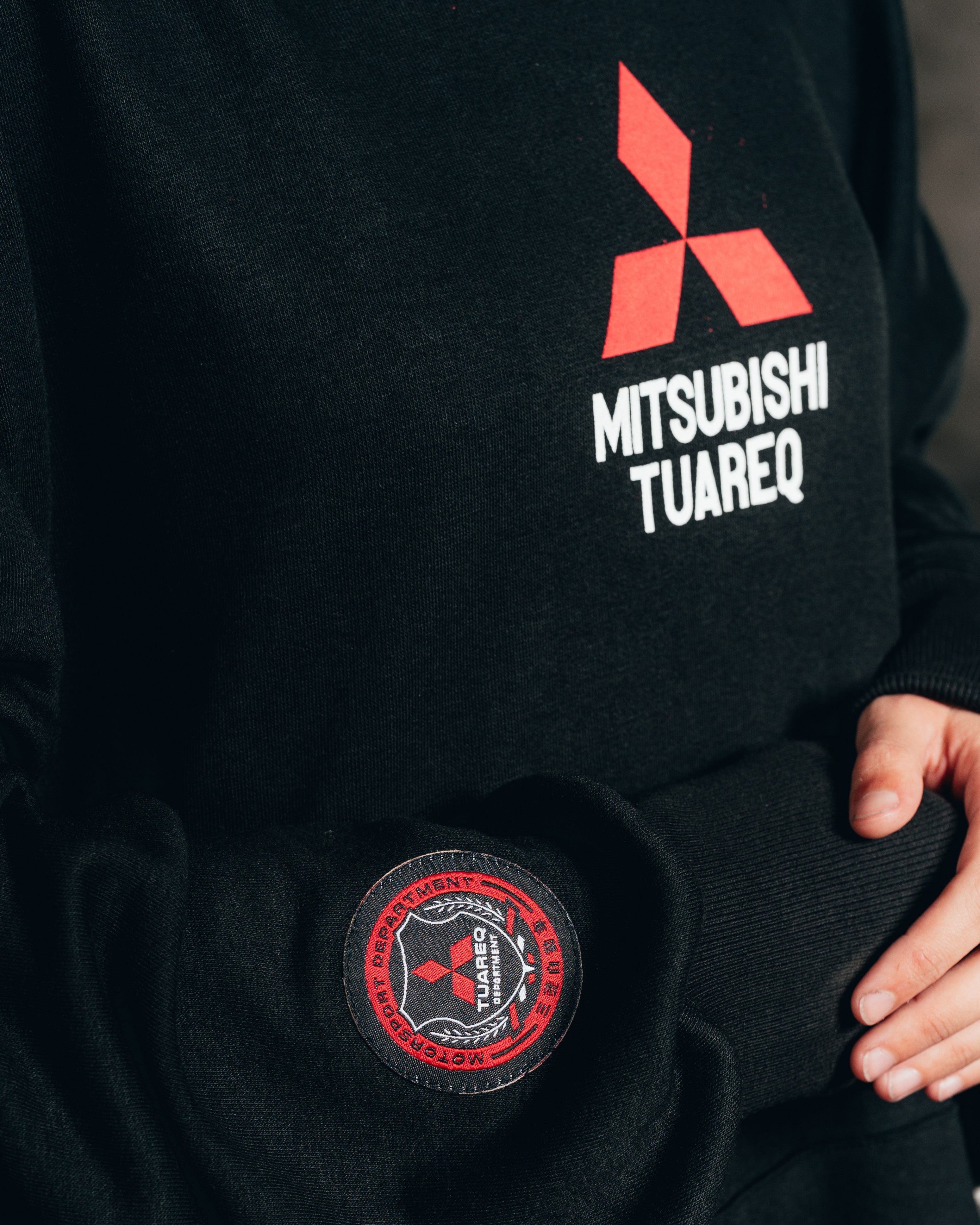 HOODIE MEGAOVERSIZED [ MITSUBISHI ] LOGO BLACK