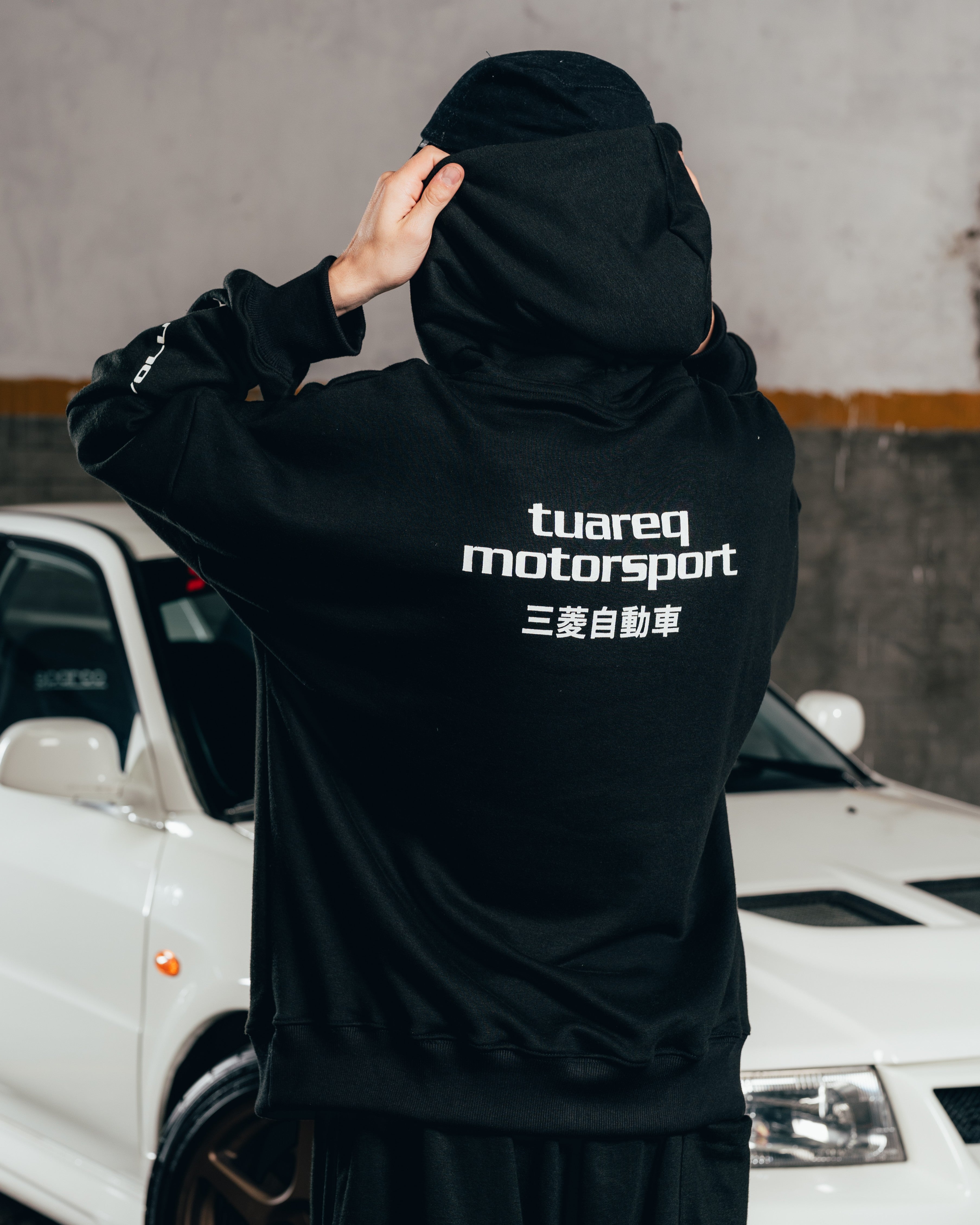 HOODIE OVERSIZED [ MITSUBISHI ] MOTORSPORT BLACK