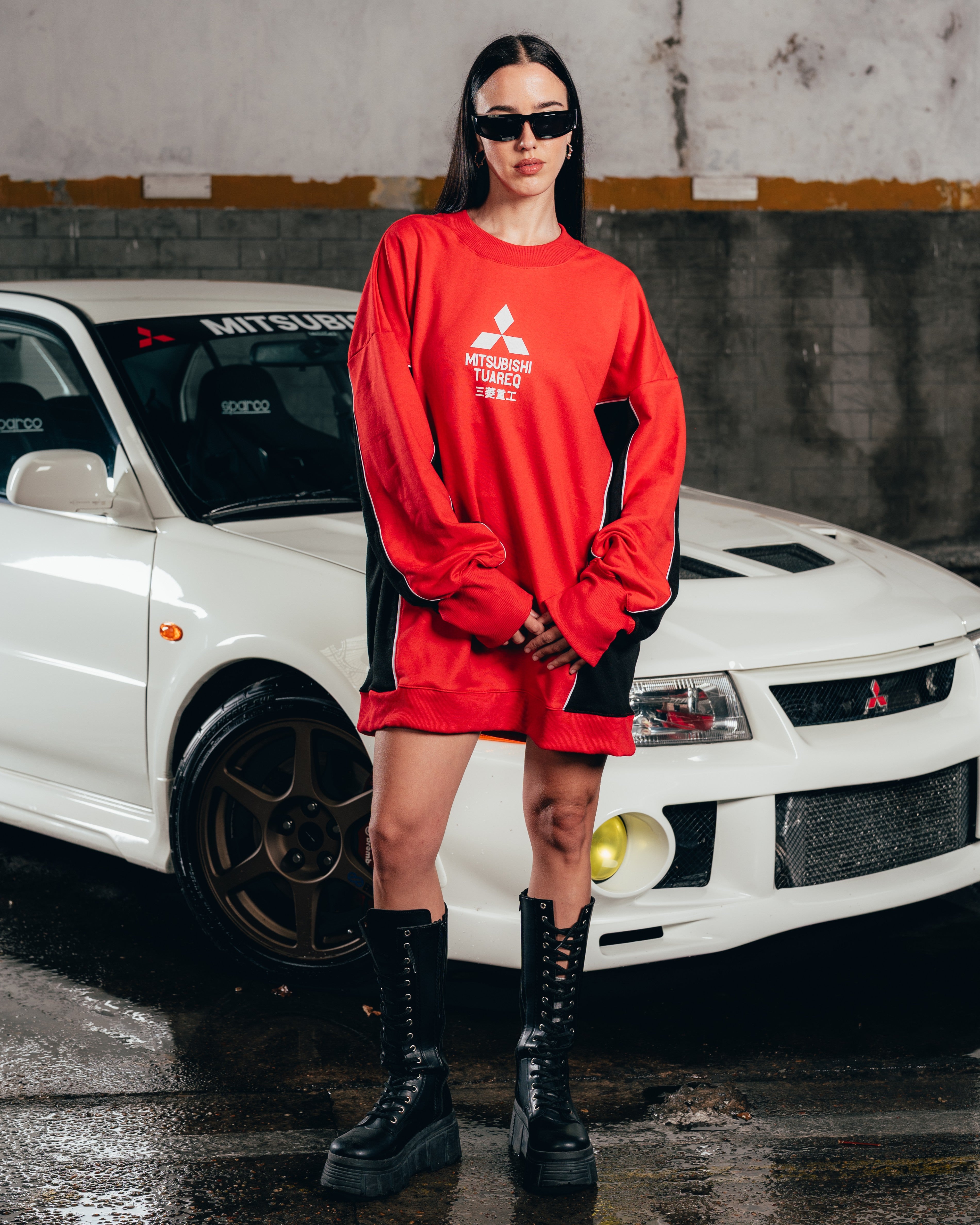 CREWNECK [ MITSUBISHI ] ECLIPSE RED