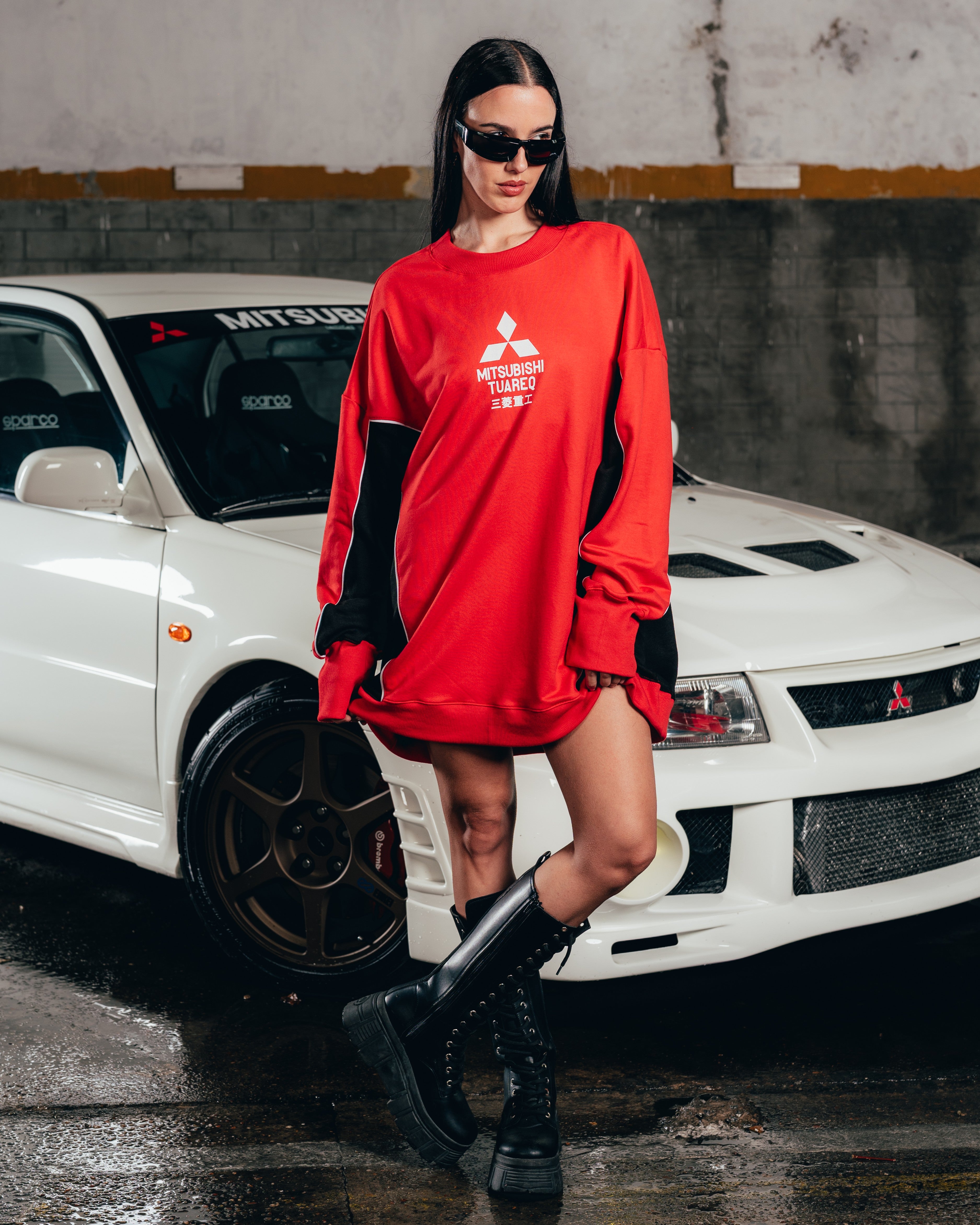 CREWNECK [ MITSUBISHI ] ECLIPSE RED