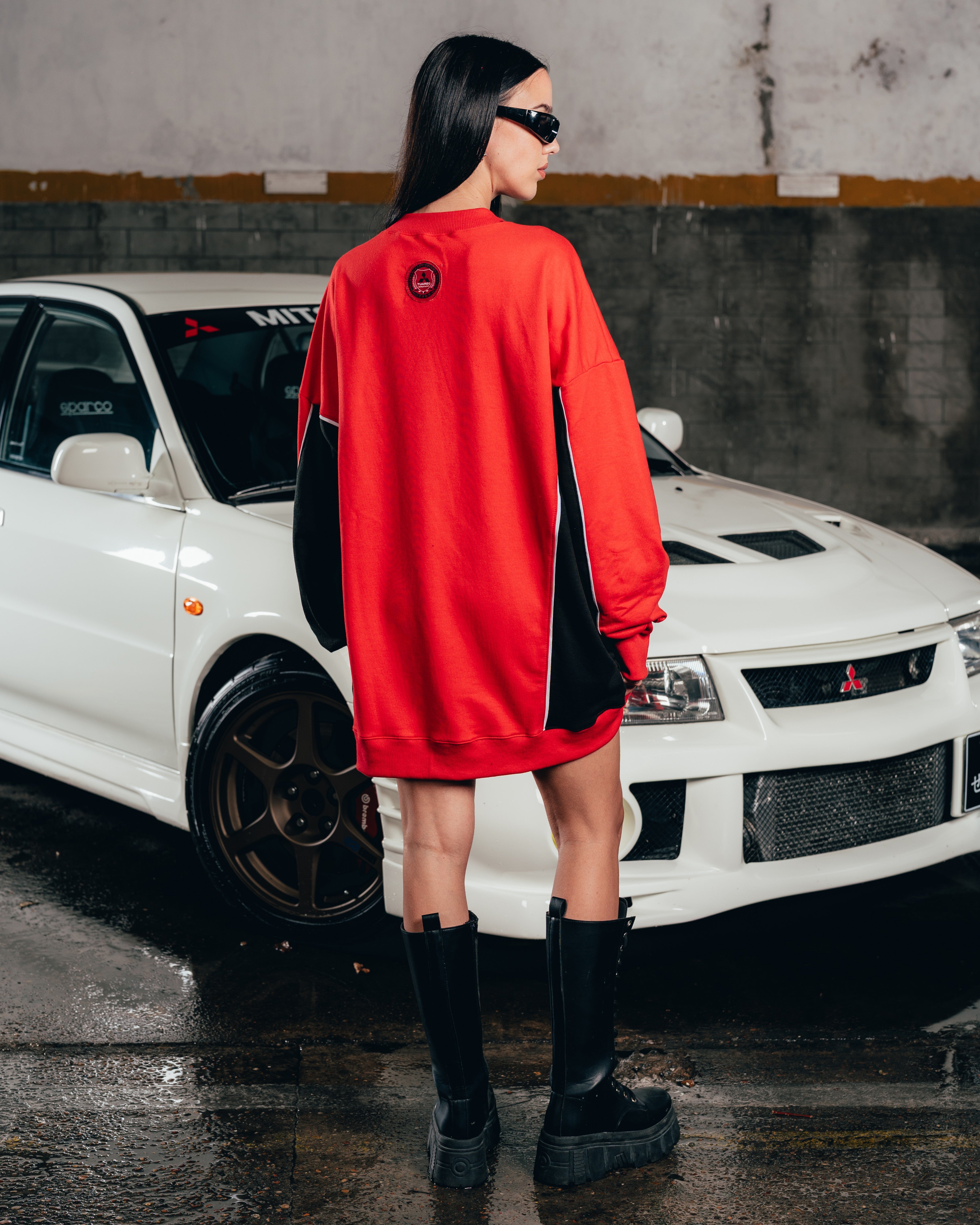 CREWNECK [ MITSUBISHI ] ECLIPSE RED