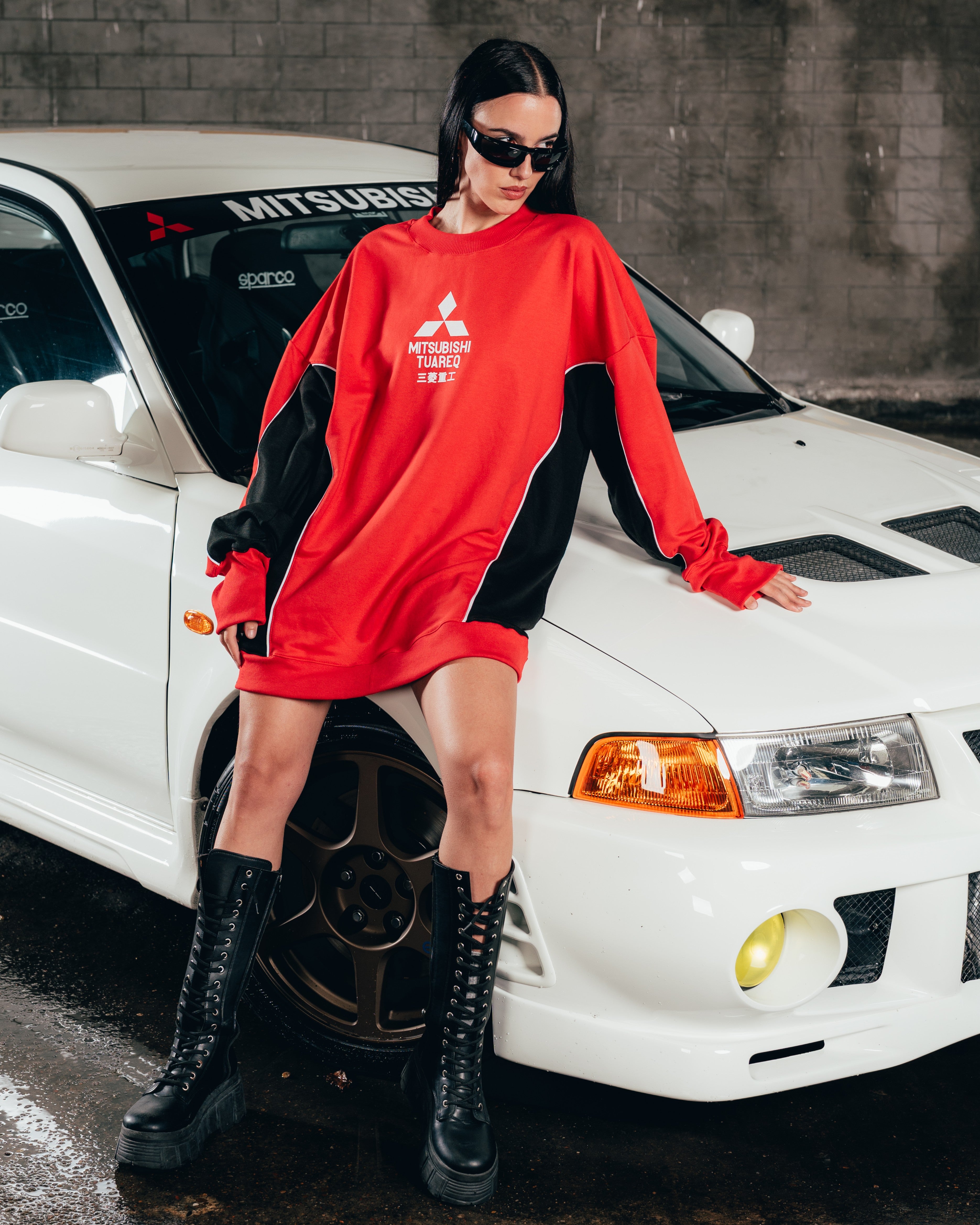 CREWNECK [ MITSUBISHI ] ECLIPSE RED