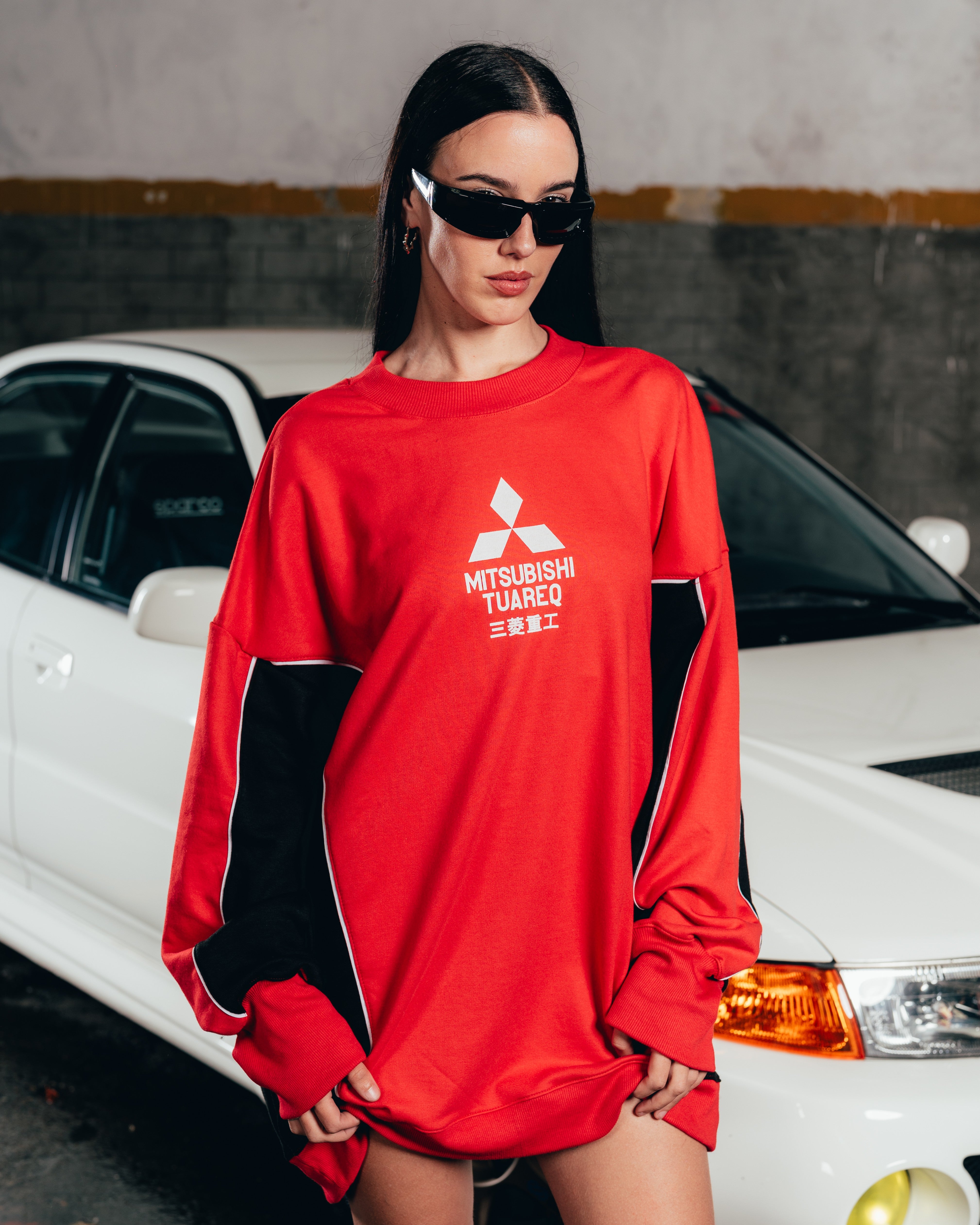 CREWNECK [ MITSUBISHI ] ECLIPSE RED