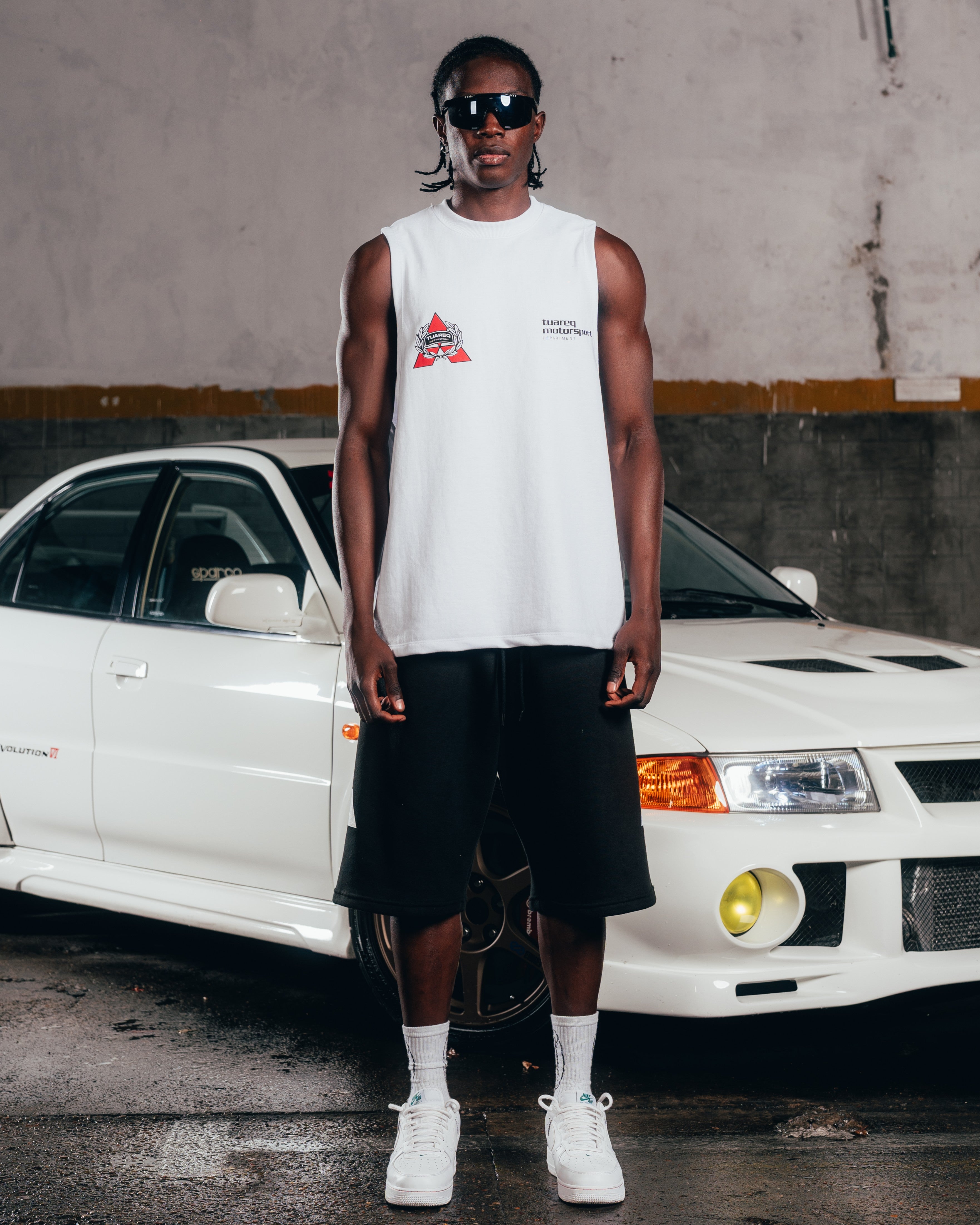 MUSCULOSA PESADA [ MITSUBISHI ] SHIELD WHITE