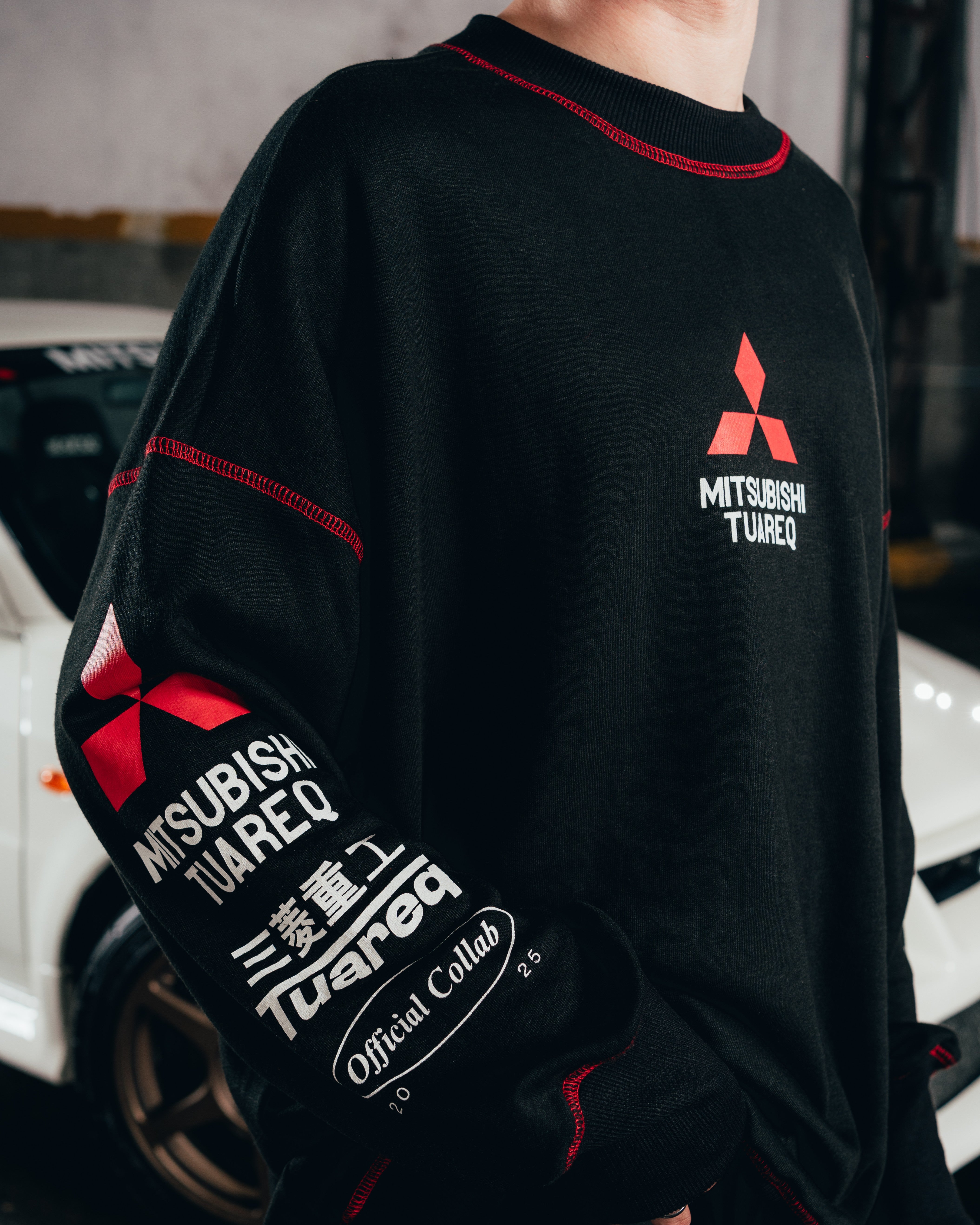 CREWNECK [ MITSUBISHI ] COSTURA BLACK