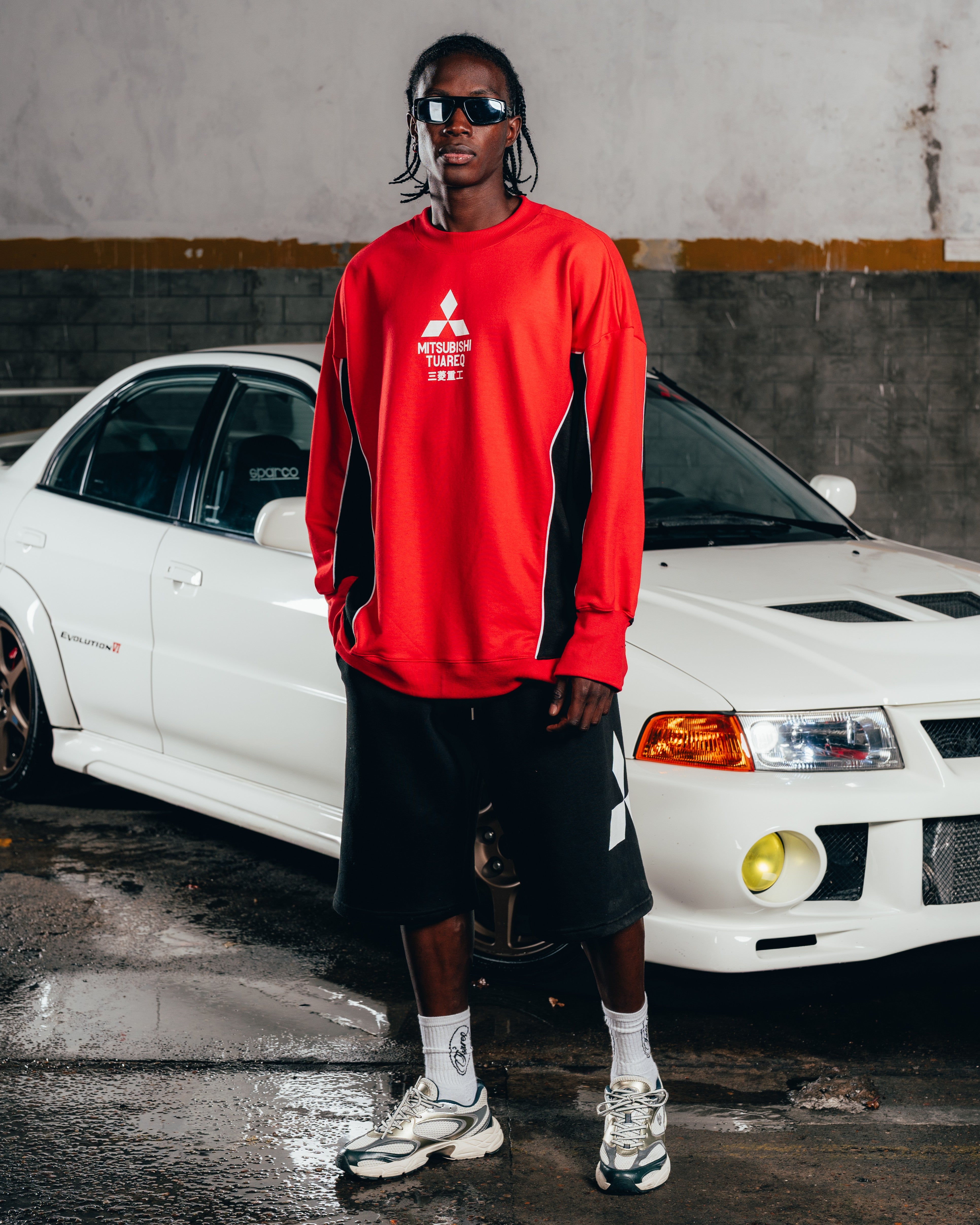 CREWNECK [ MITSUBISHI ] ECLIPSE RED