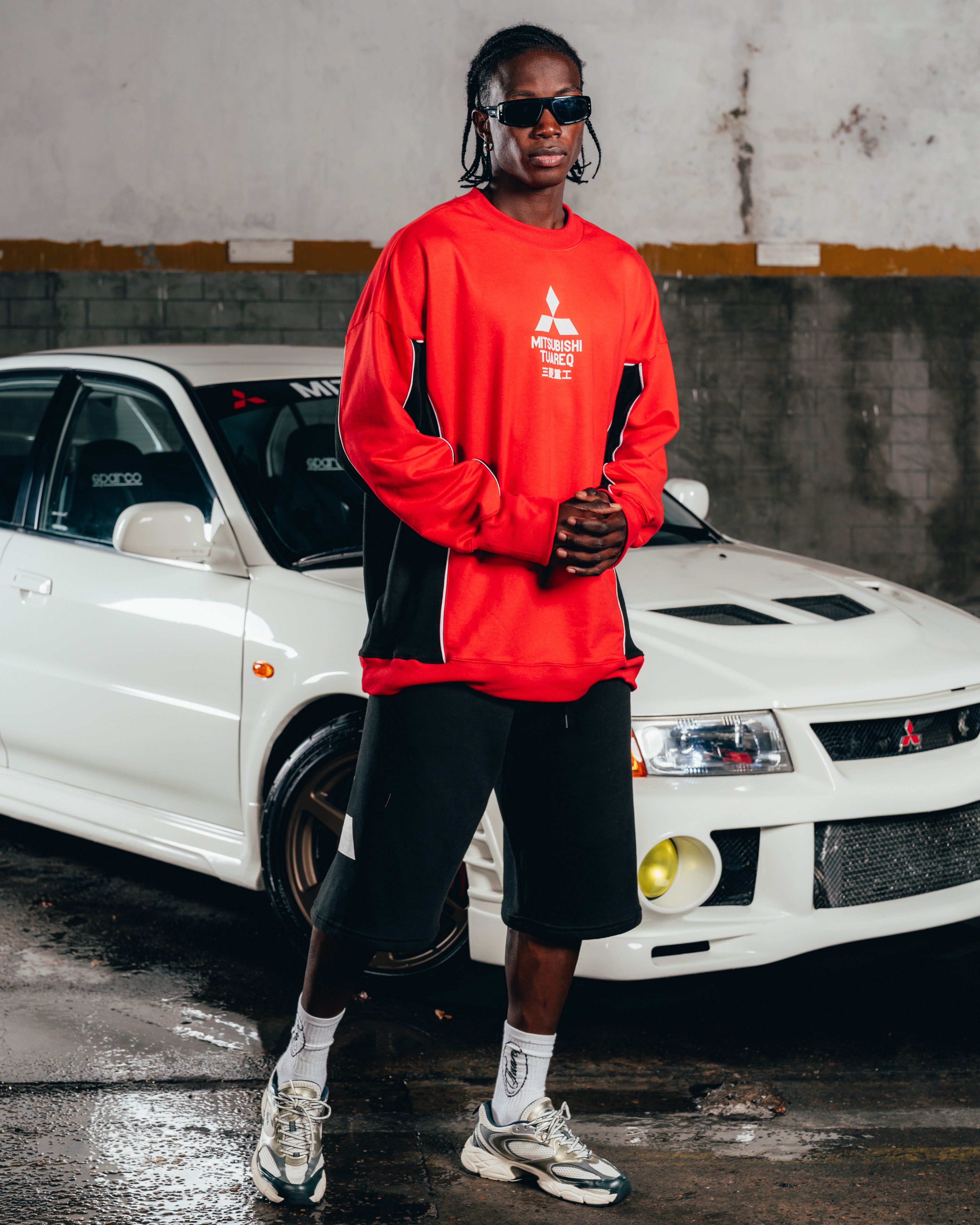 CREWNECK [ MITSUBISHI ] ECLIPSE RED