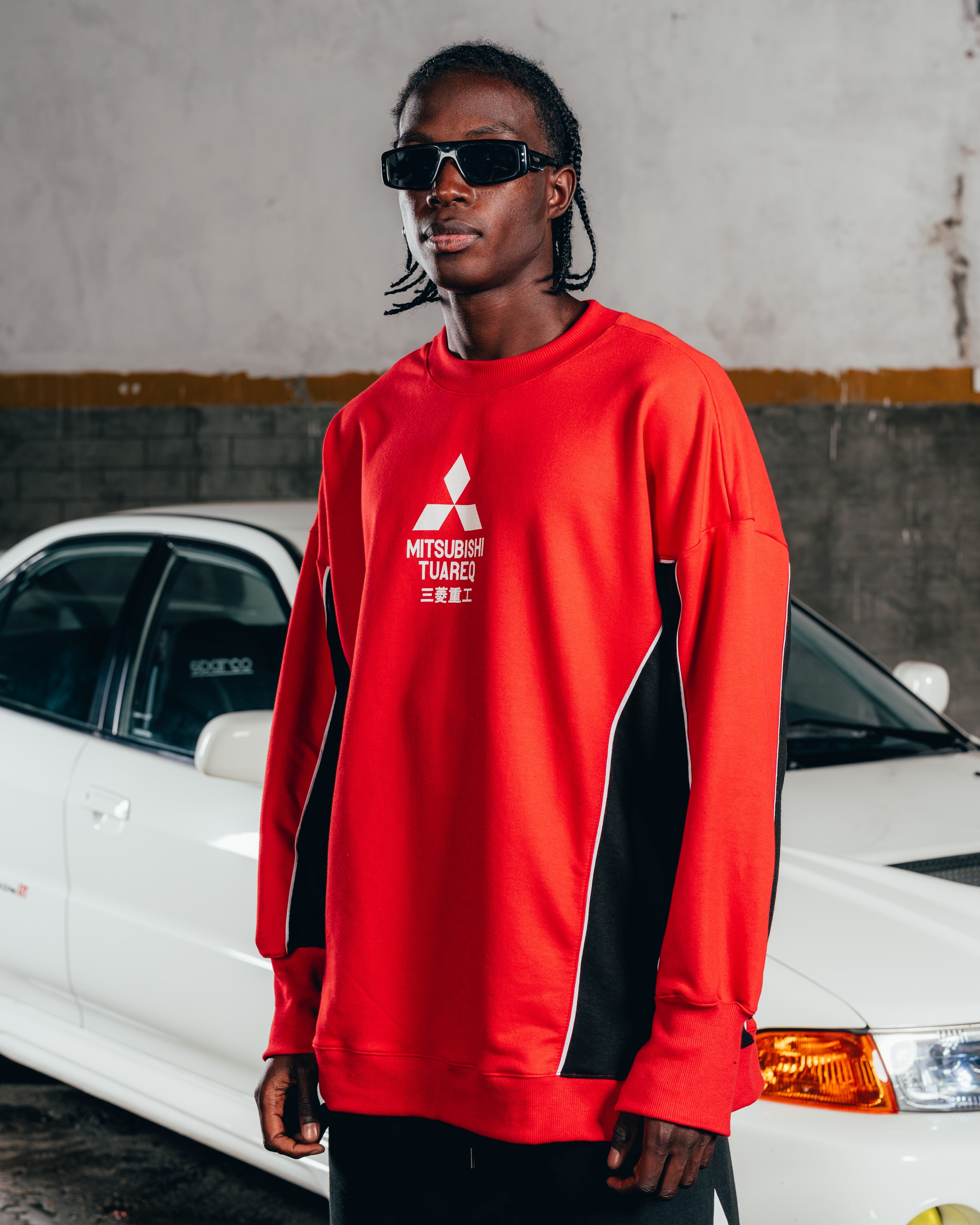 CREWNECK [ MITSUBISHI ] ECLIPSE RED