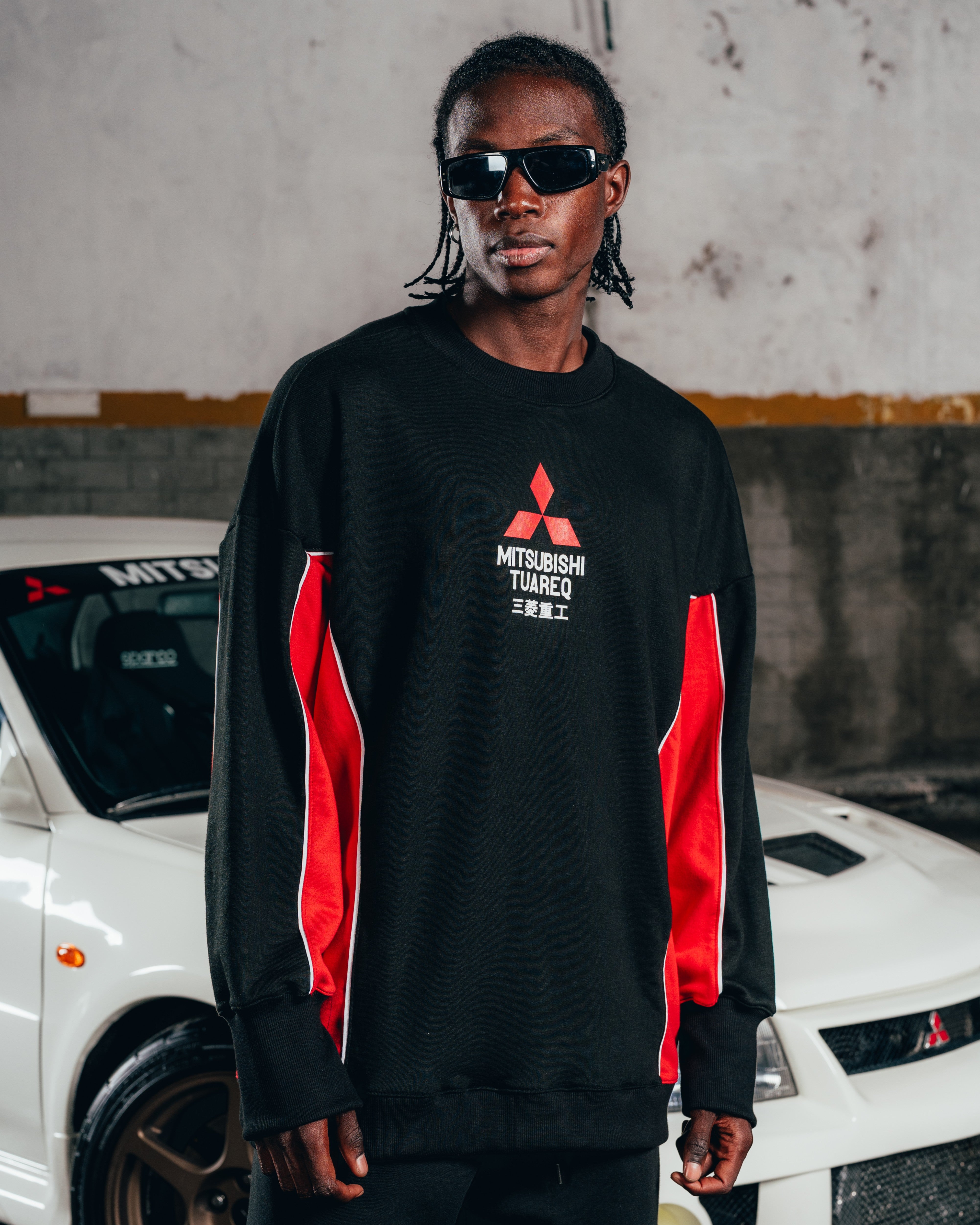 CREWNECK [ MITSUBISHI ] ECLIPSE BLACK
