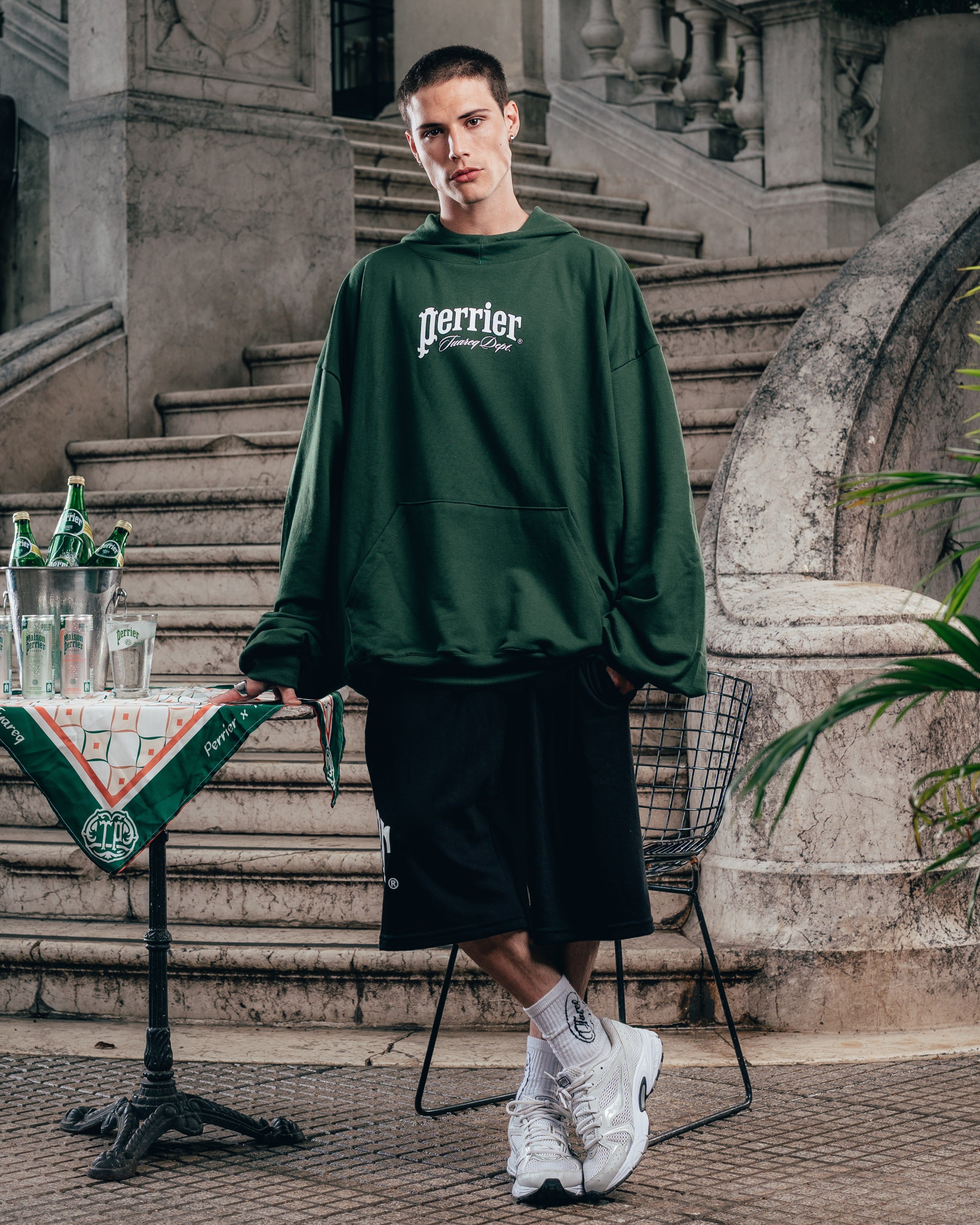 HOODIE MEGAOVERSIZED [ PERRIER ] SIGNATURE GREEN