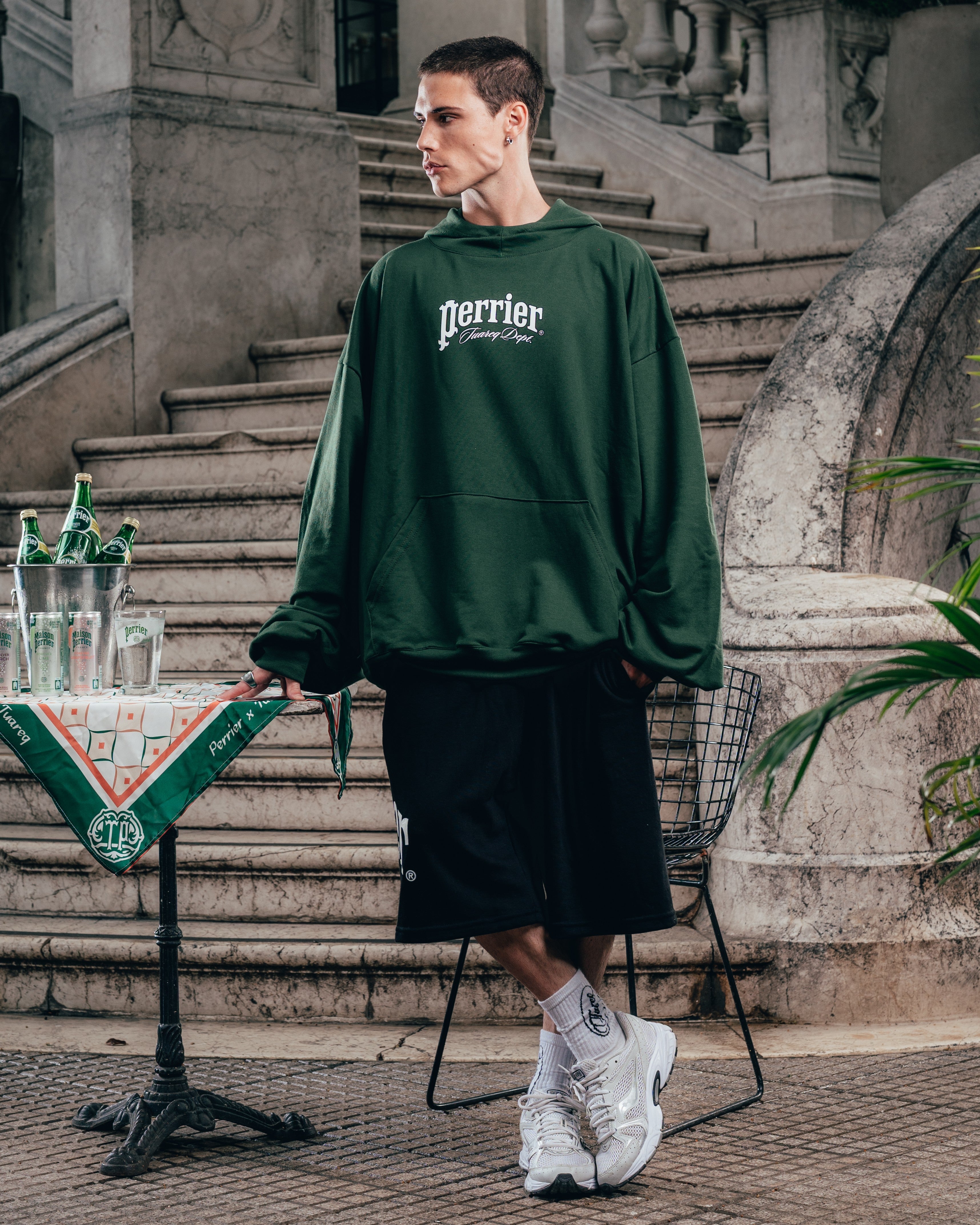 HOODIE MEGAOVERSIZED [ PERRIER ] SIGNATURE GREEN