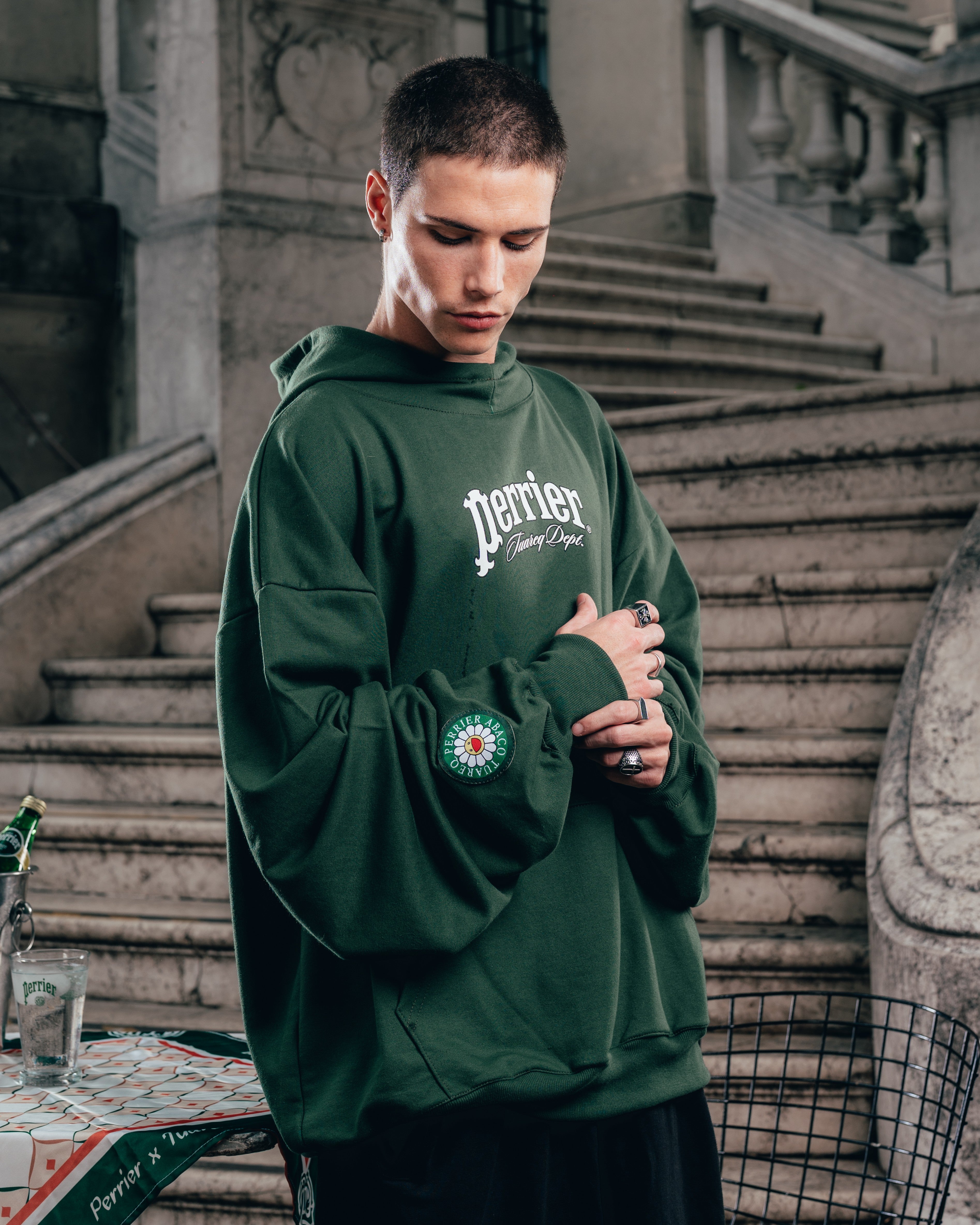 HOODIE MEGAOVERSIZED [ PERRIER ] SIGNATURE GREEN