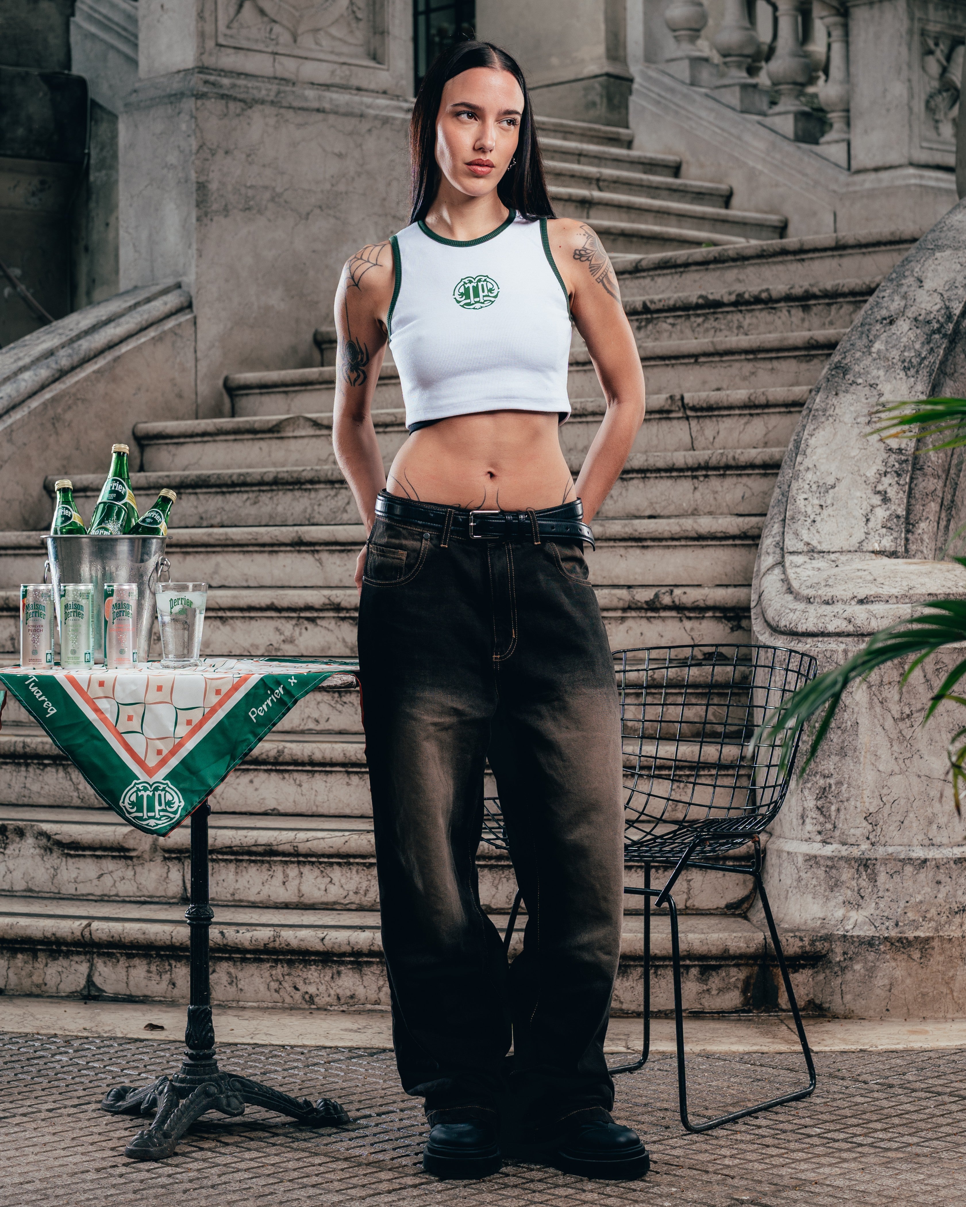 TOP MUSCULOSA [ PERRIER ] SHIELD WHITE