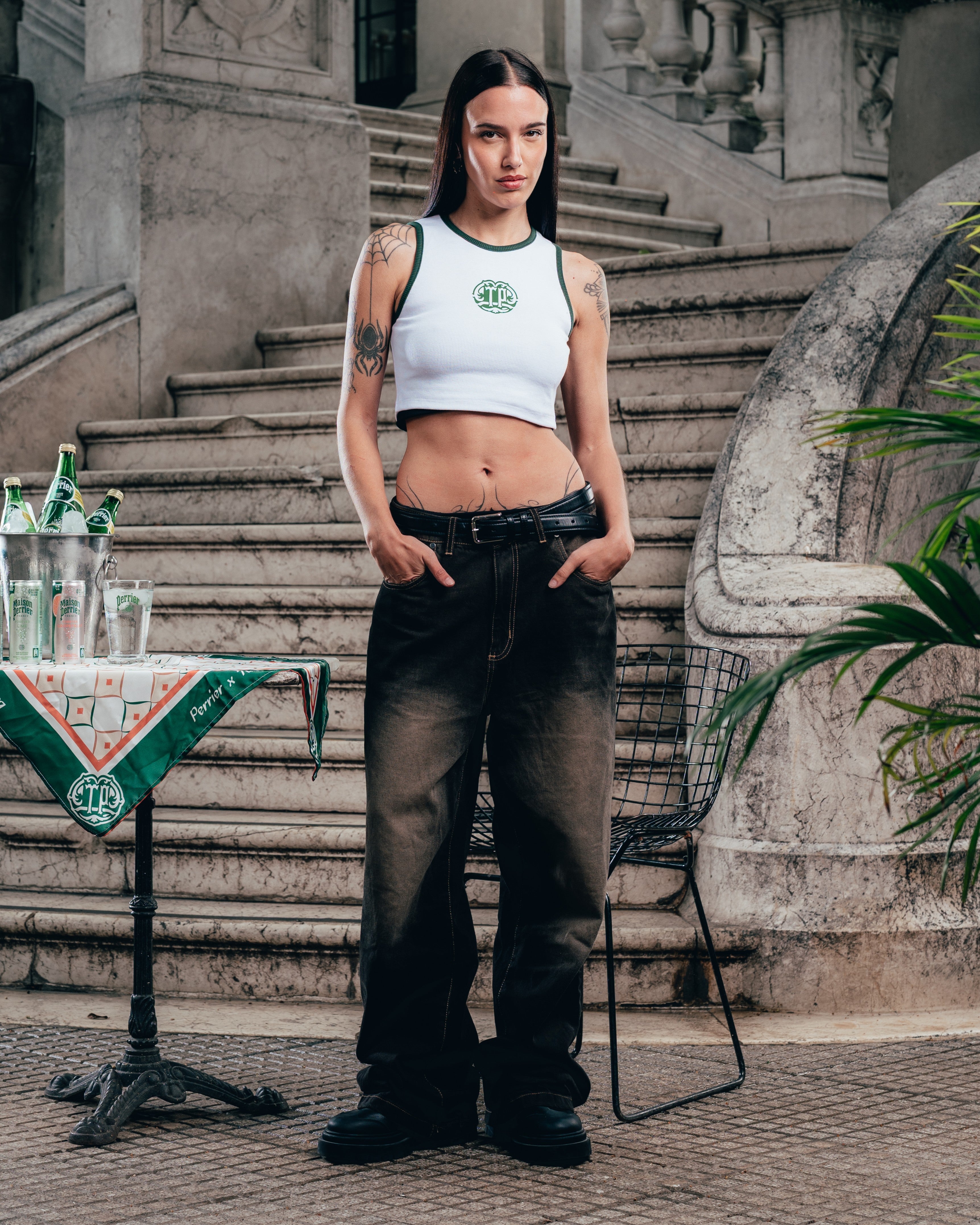 TOP MUSCULOSA [ PERRIER ] SHIELD WHITE