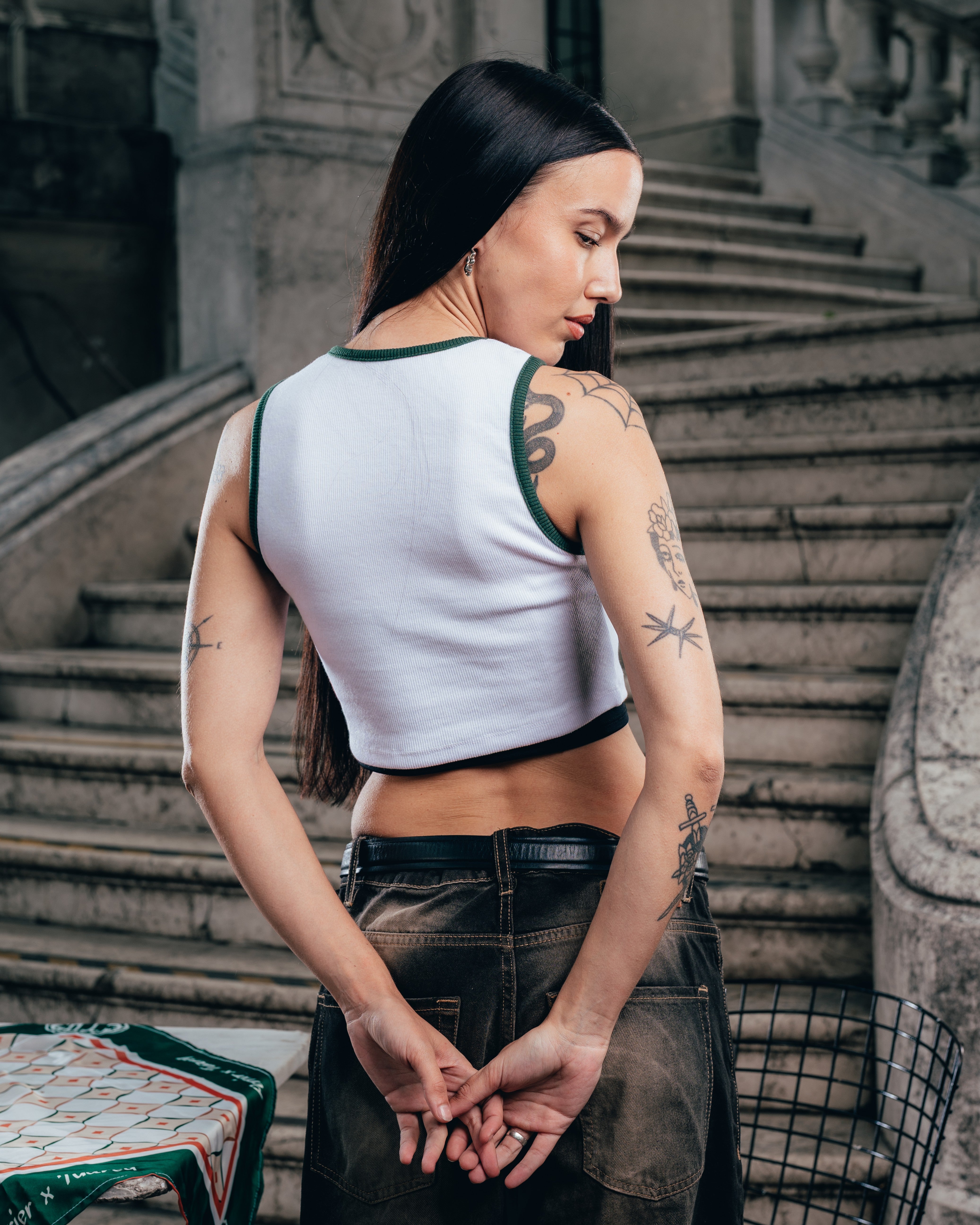 TOP MUSCULOSA [ PERRIER ] SHIELD WHITE