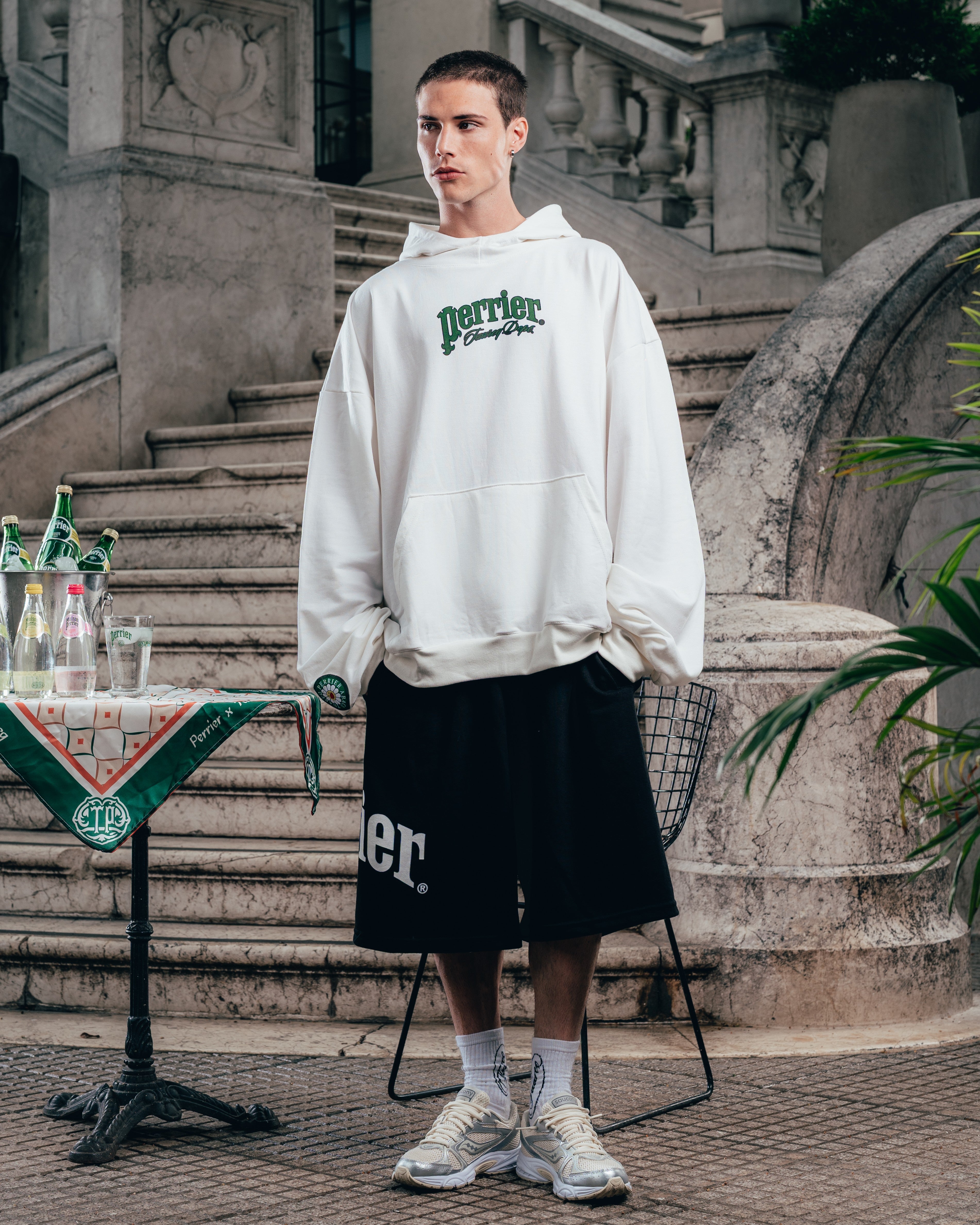 SHORT OVERSIZED [ PERRIER ] SIGNATURE BLACK