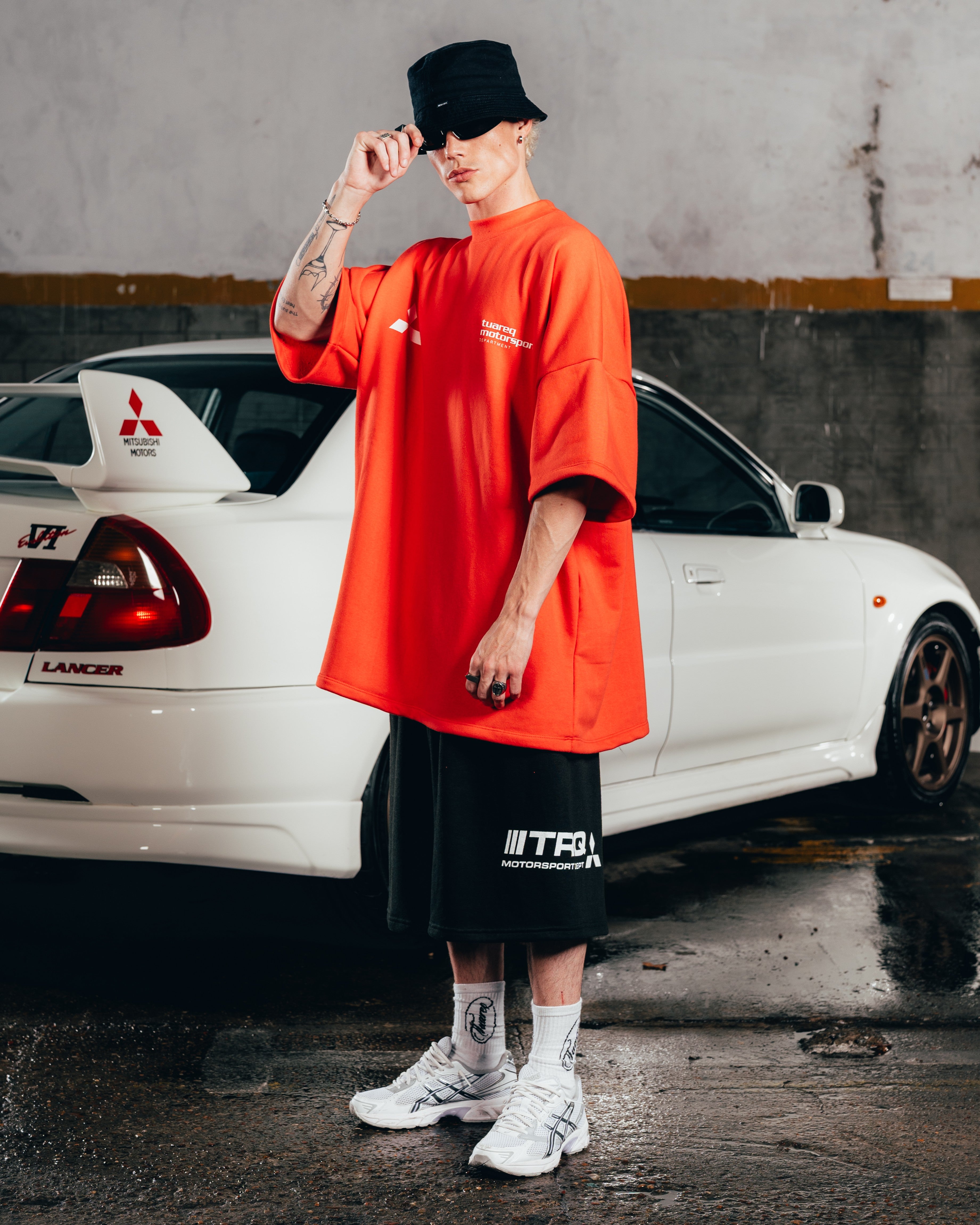 SHORT OVERSIZED [ MITSUBISHI ] TRQ BLACK