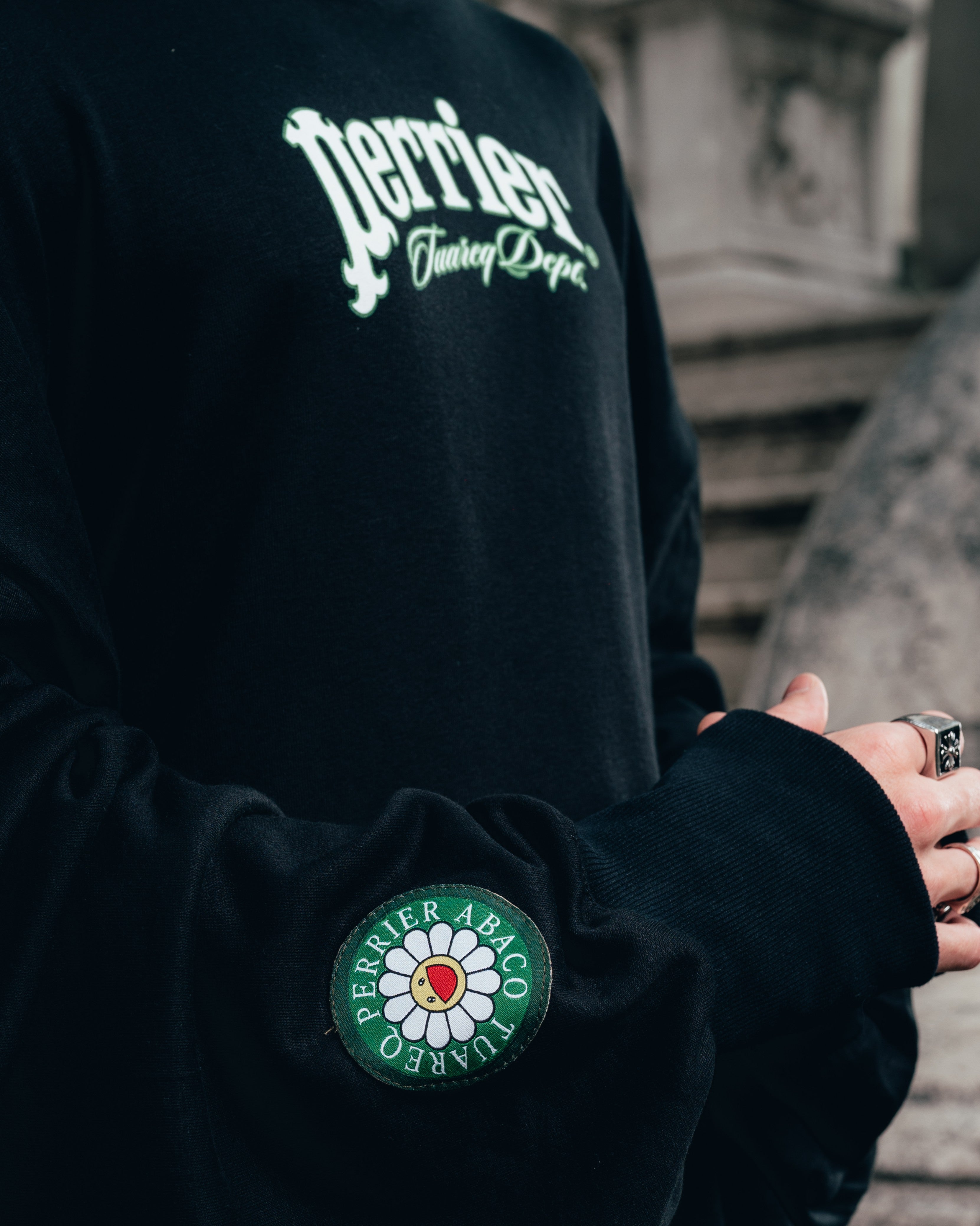 HOODIE MEGAOVERSIZED [ PERRIER ] SIGNATURE BLACK