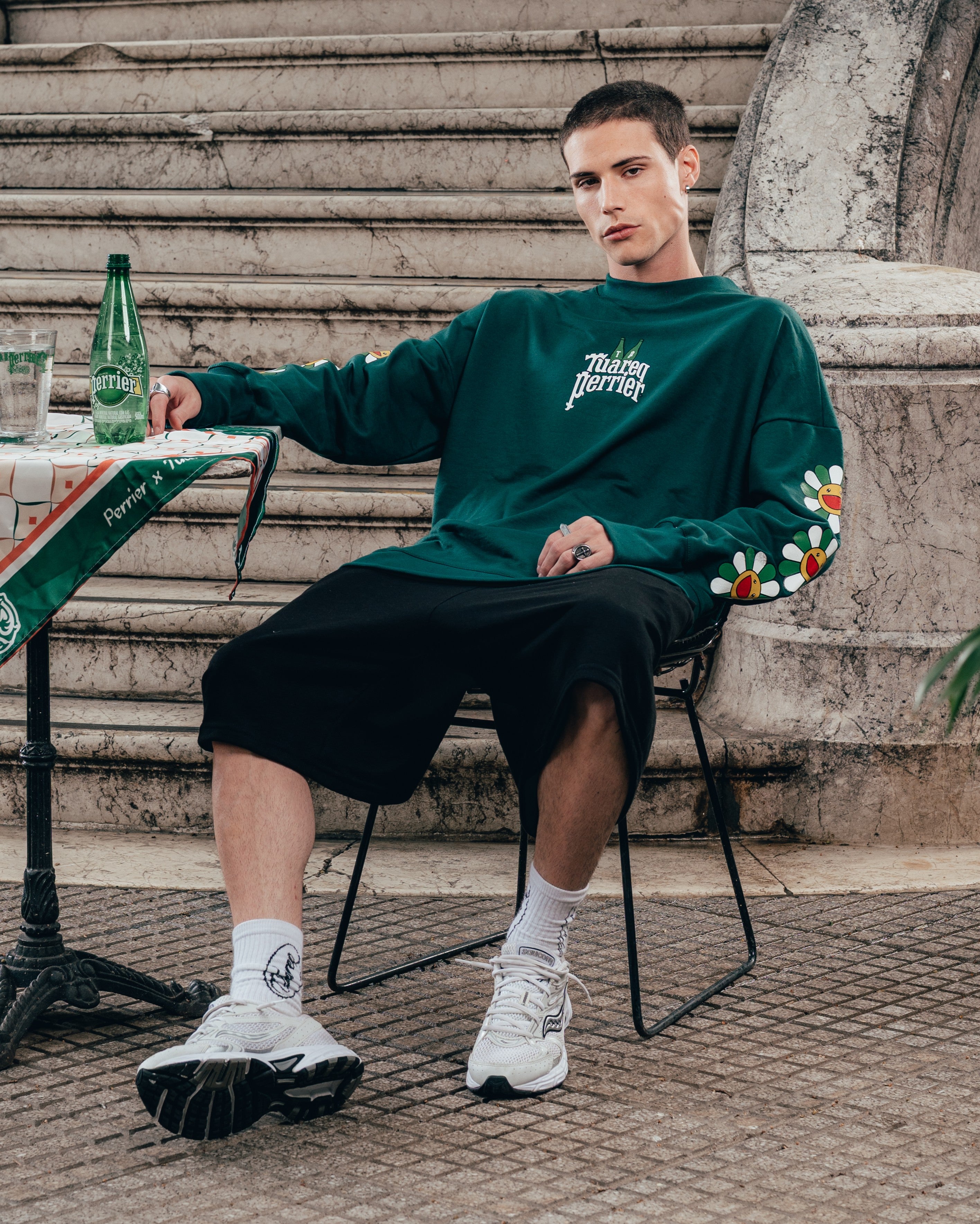 CREWNECK [ PERRIER ] MURAKAMI GREEN