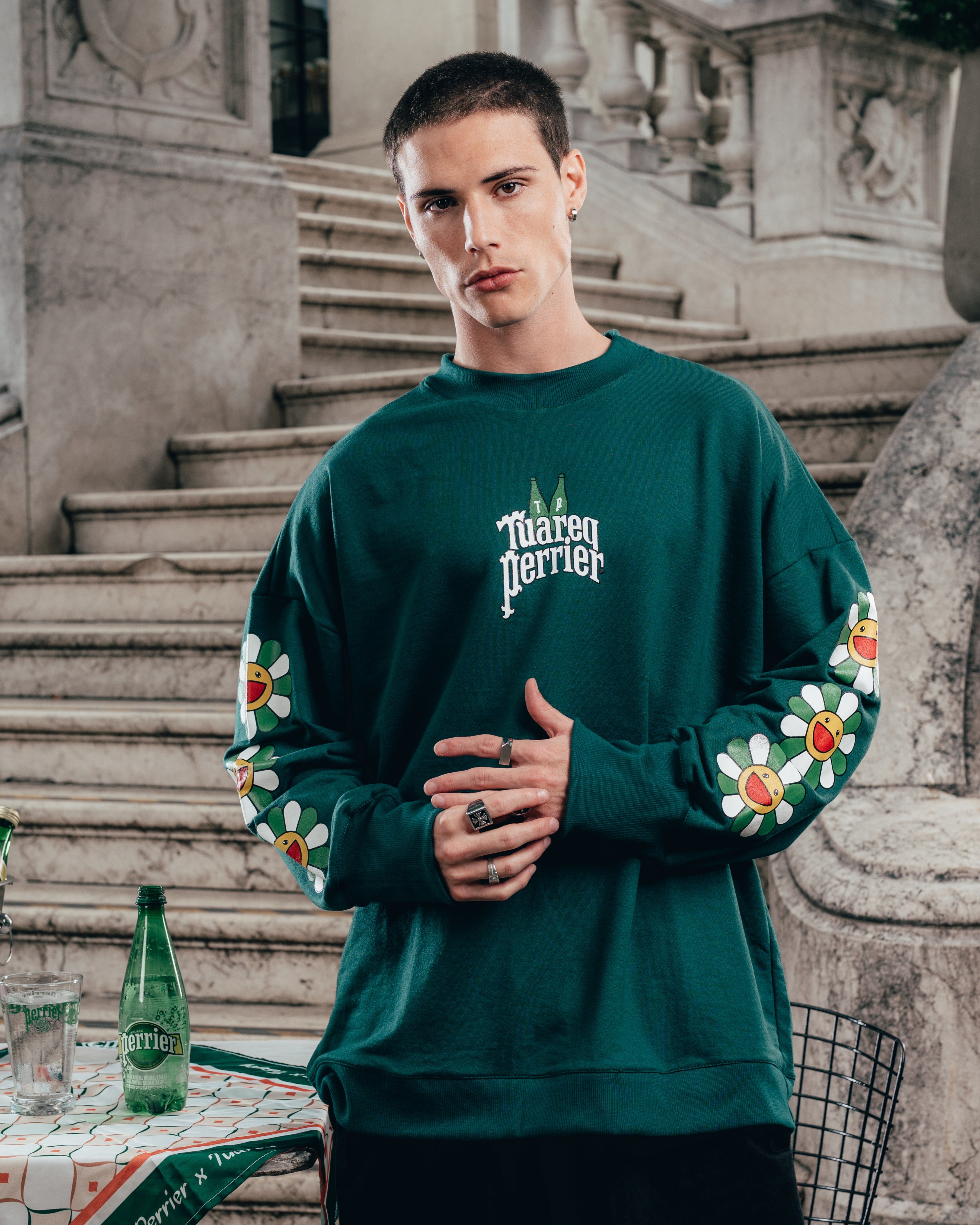 CREWNECK [ PERRIER ] MURAKAMI GREEN