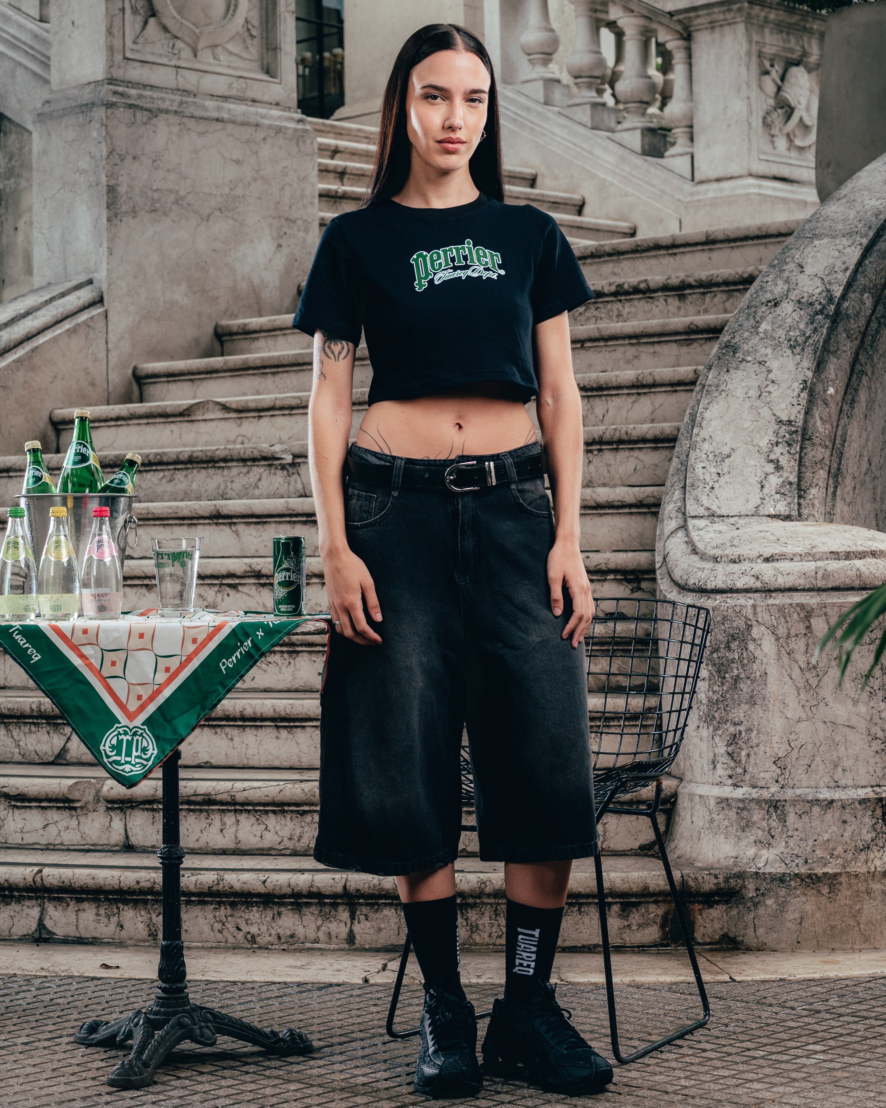 BABY TEE  [ PERRIER ] SIGNATURE BLACK