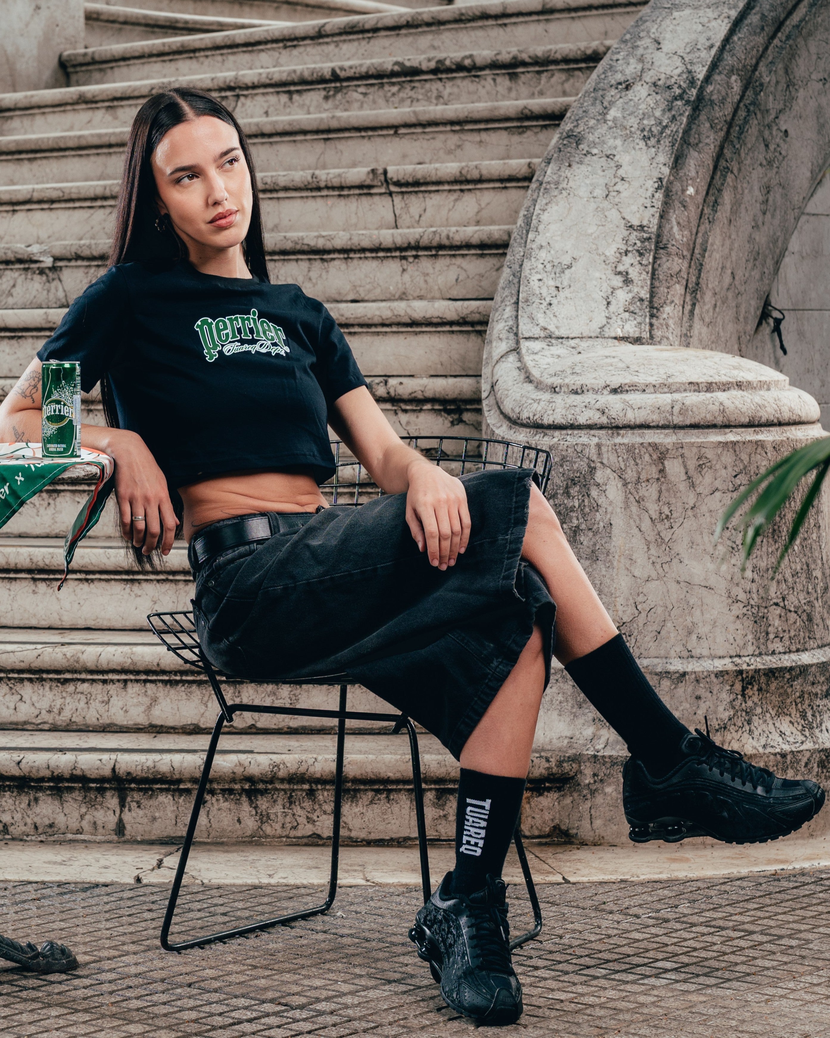 BABY TEE  [ PERRIER ] SIGNATURE BLACK