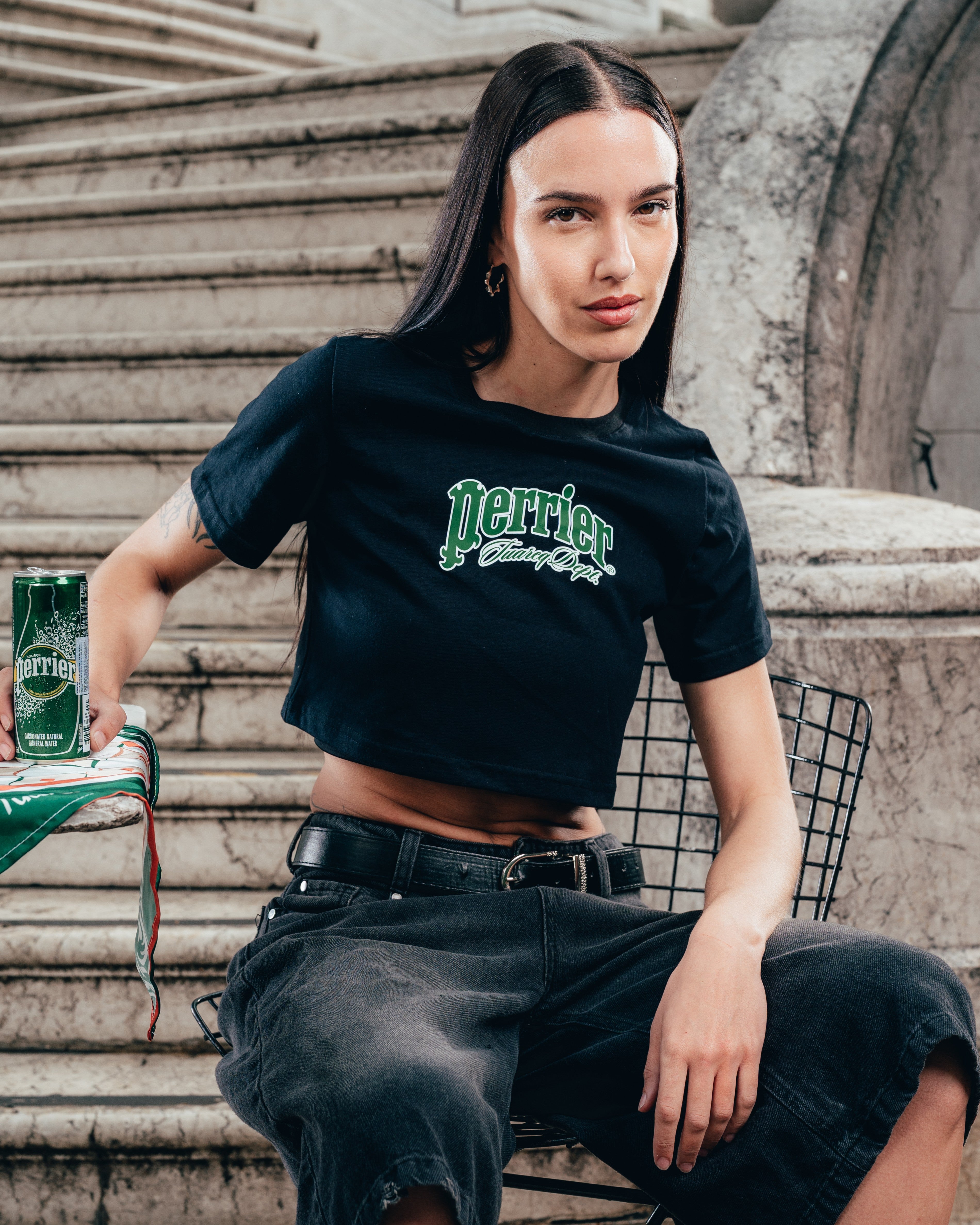 BABY TEE  [ PERRIER ] SIGNATURE BLACK