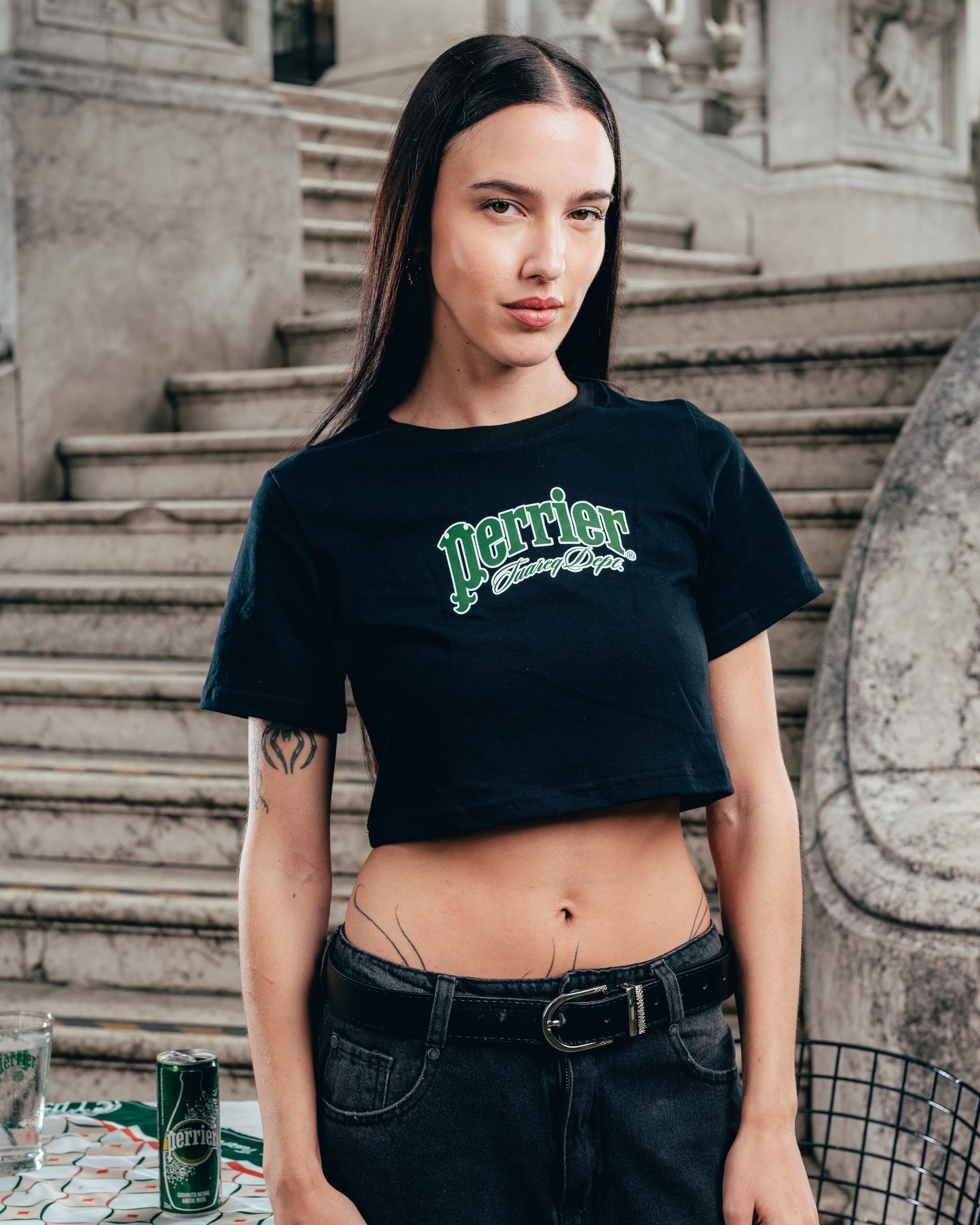 BABY TEE  [ PERRIER ] SIGNATURE BLACK