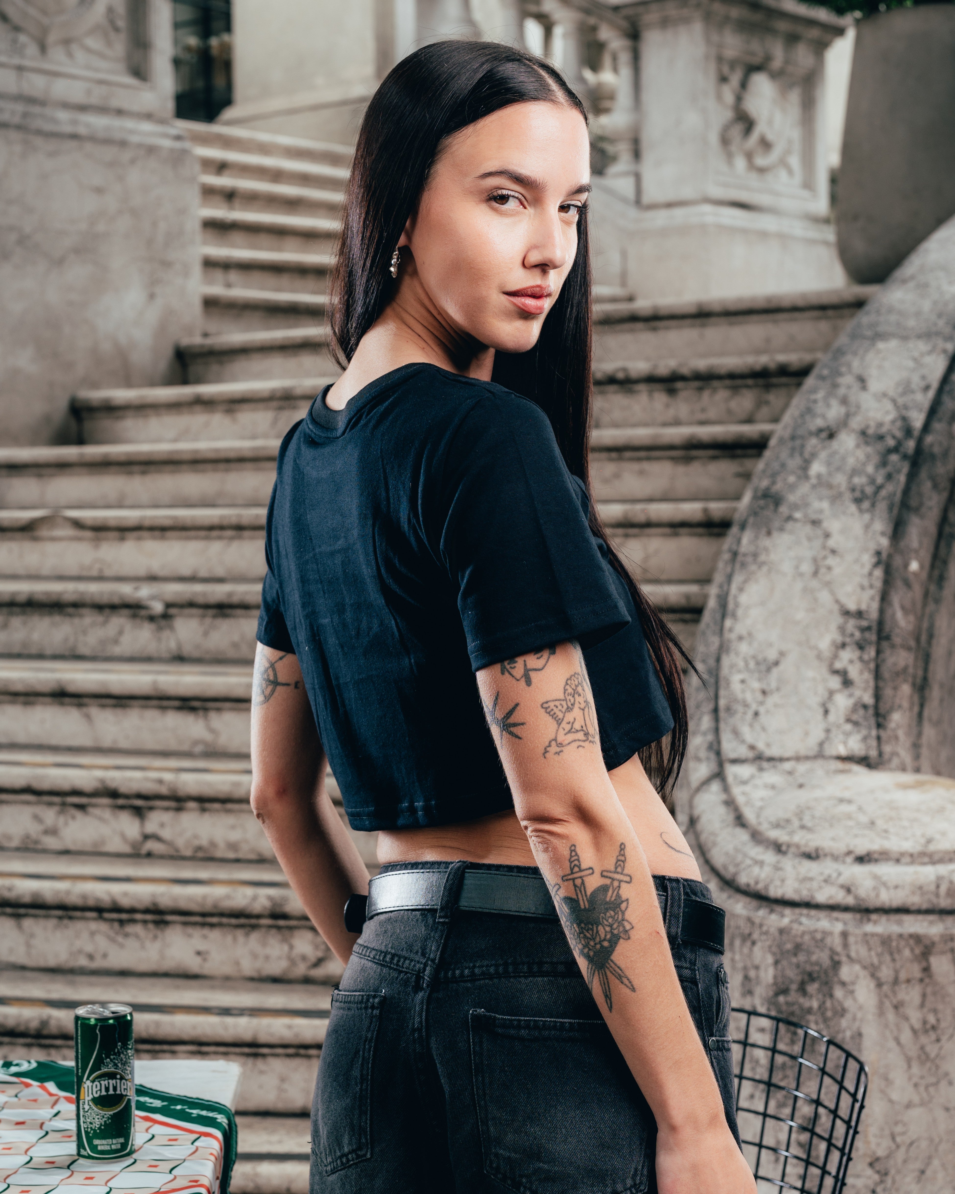 BABY TEE  [ PERRIER ] SIGNATURE BLACK