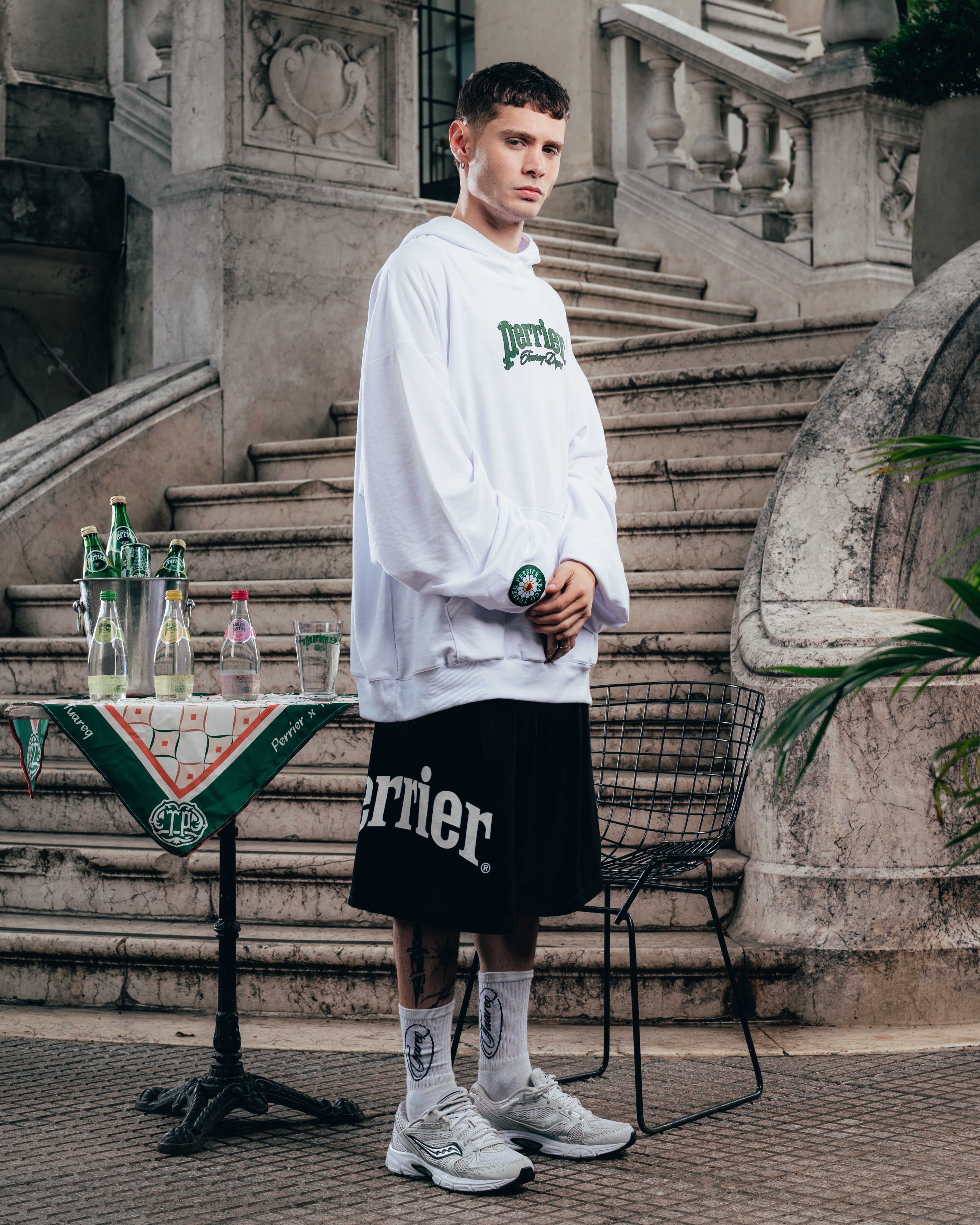 SHORT OVERSIZED [ PERRIER ] SIGNATURE BLACK