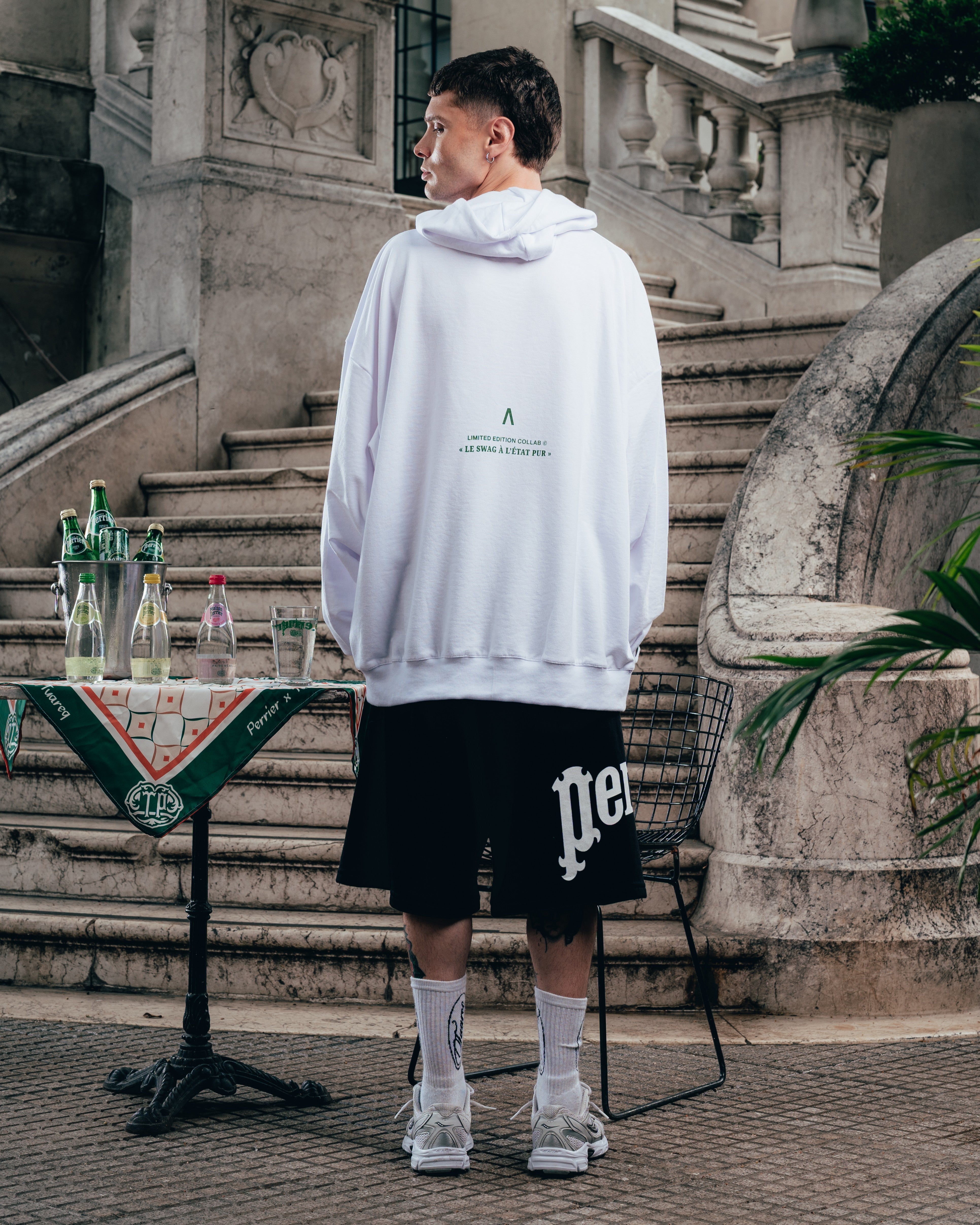 HOODIE MEGAOVERSIZED [ PERRIER ] SIGNATURE WHITE