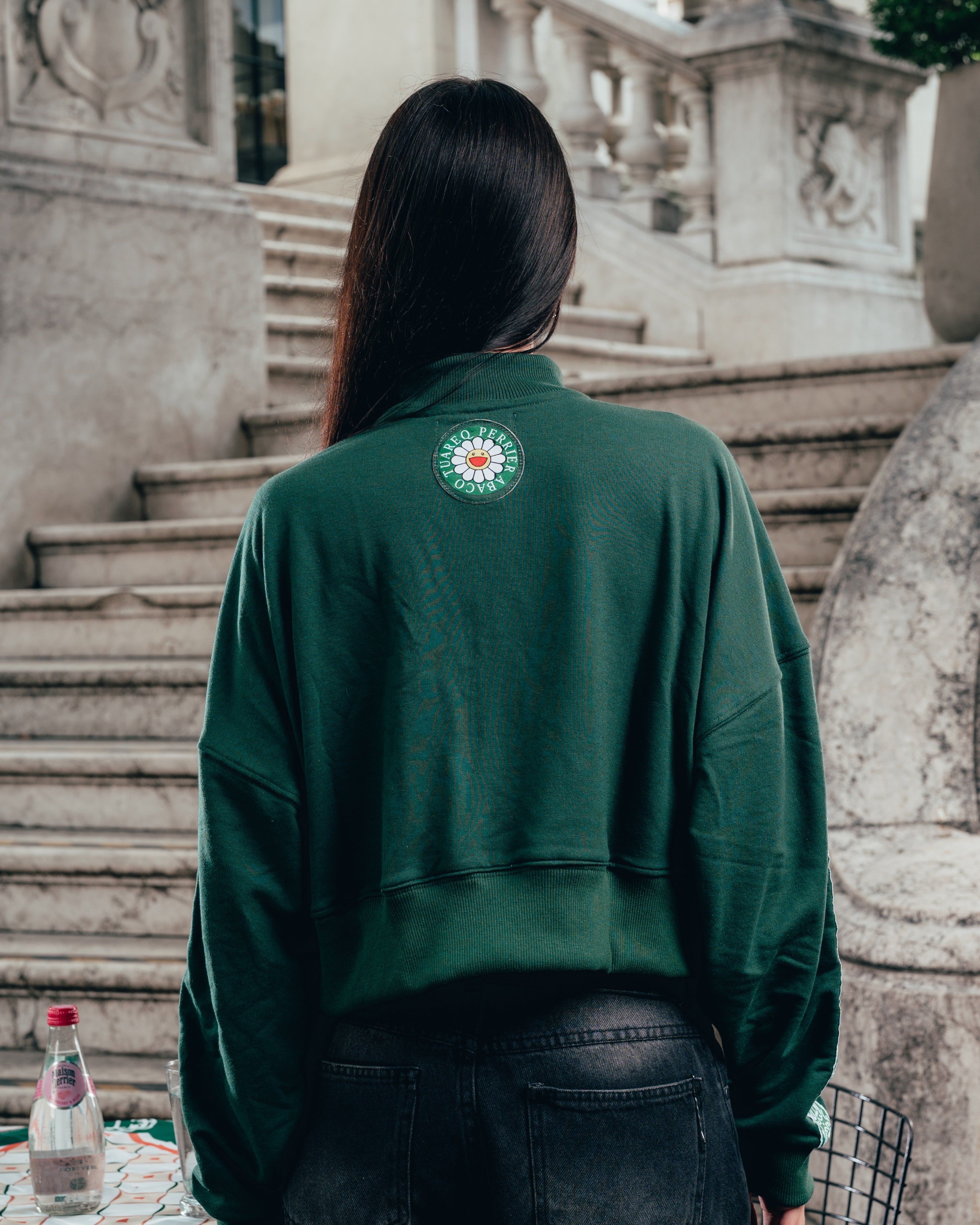 CROP MANGA LARGA [ PERRIER ] GALON GREEN