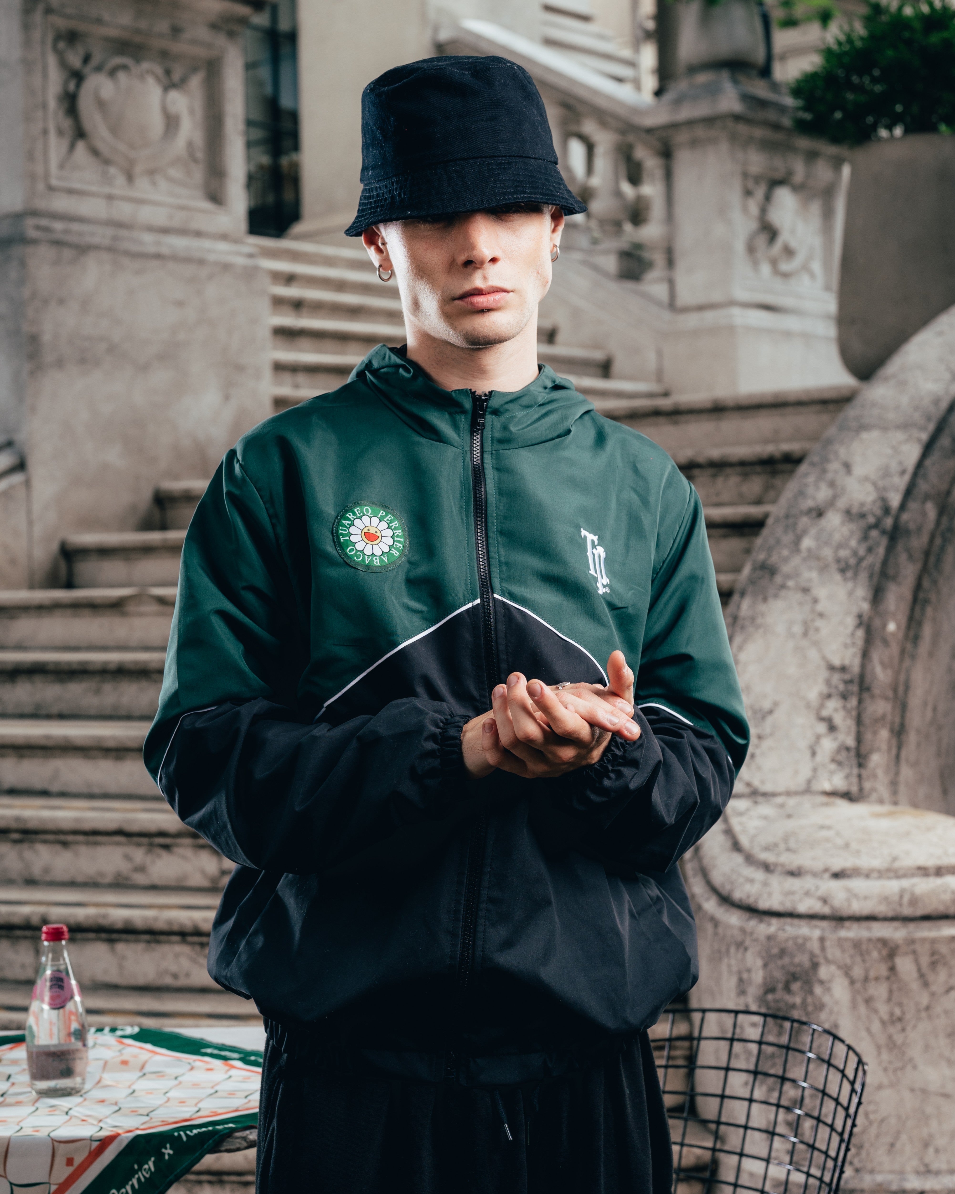 CAMPERA DEPORTIVA ROMPEVIENTO [ PERRIER ] BICOLOR GREEN